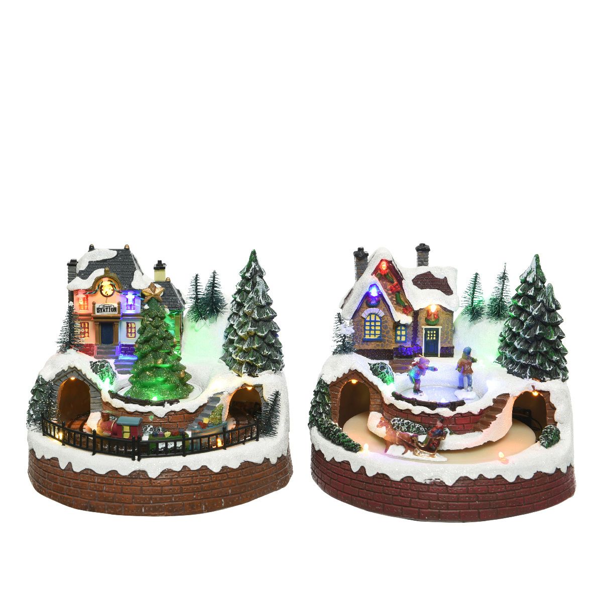 Villaggio natalizio LED 12 luci