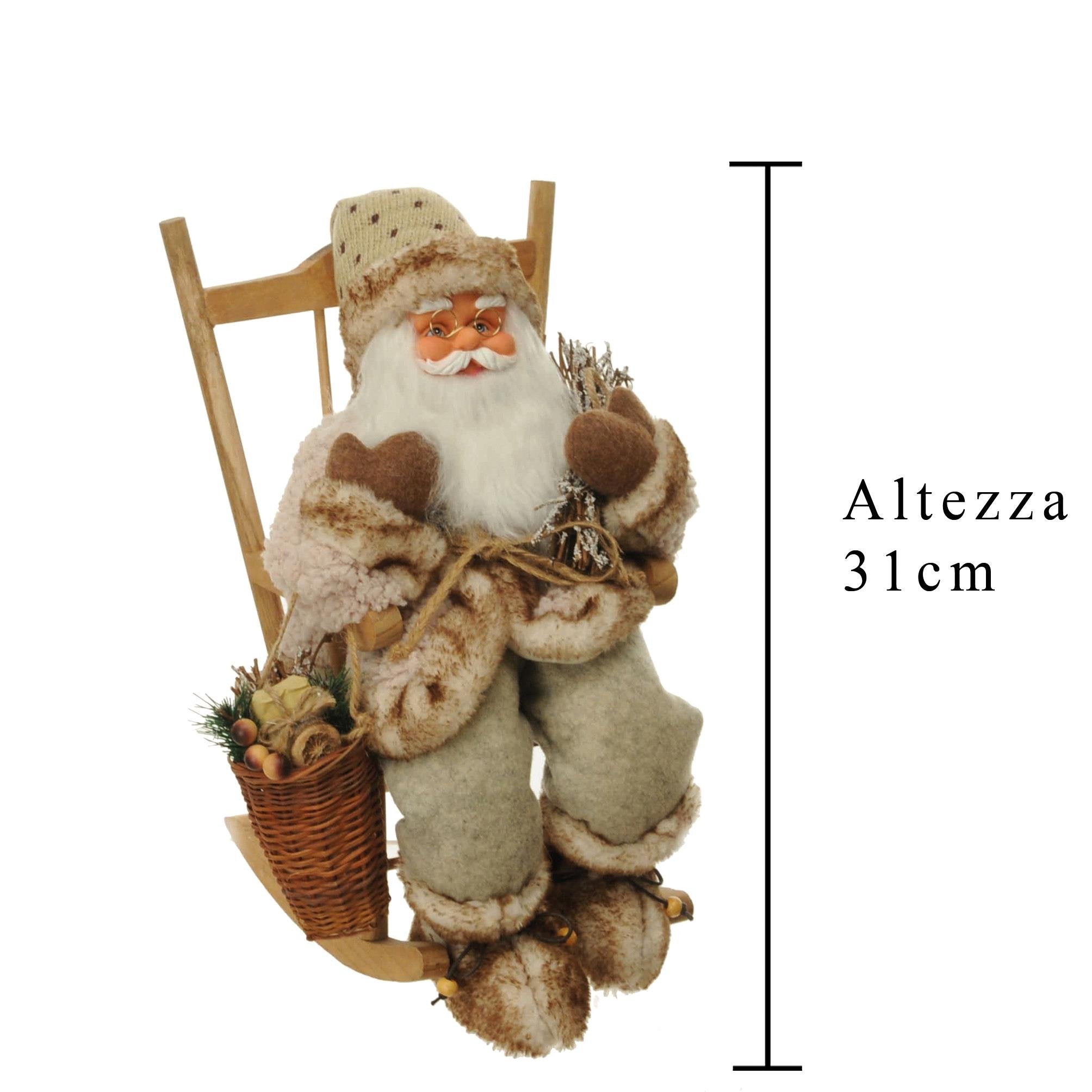 Babbo natale con dondolo e regali