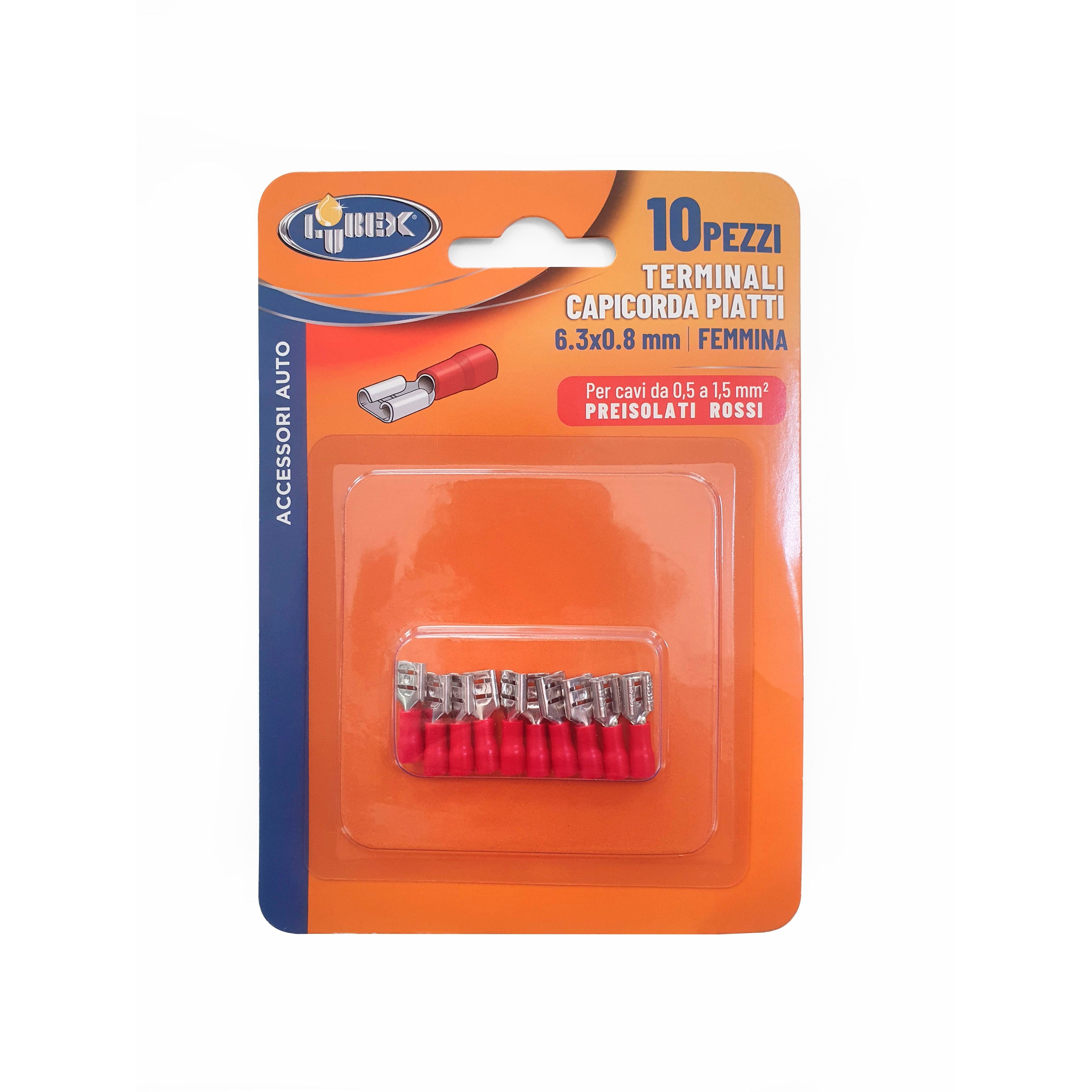 Terminali capicorda piatti 10PZ