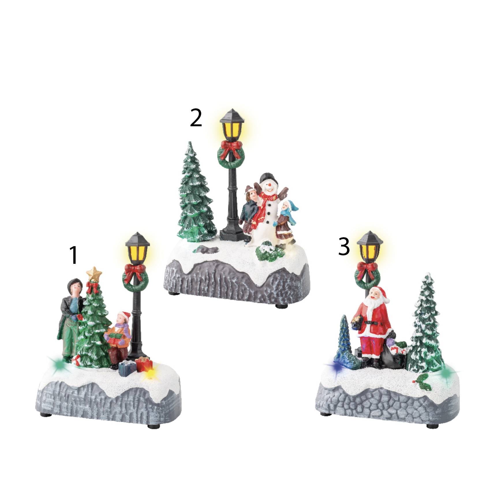 Mini villaggio natalizio LED 12 cm