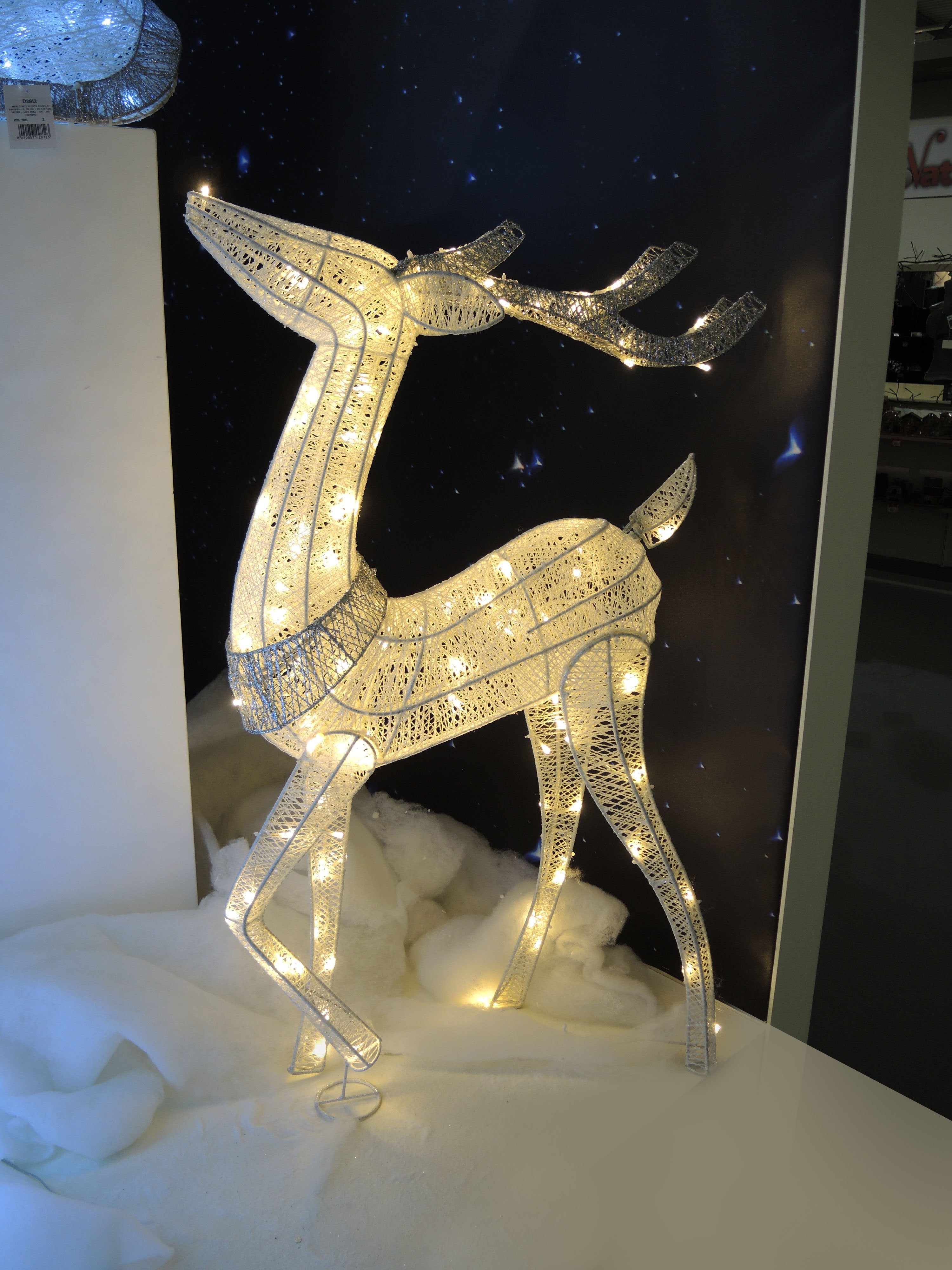 Renna con glitter luce calda