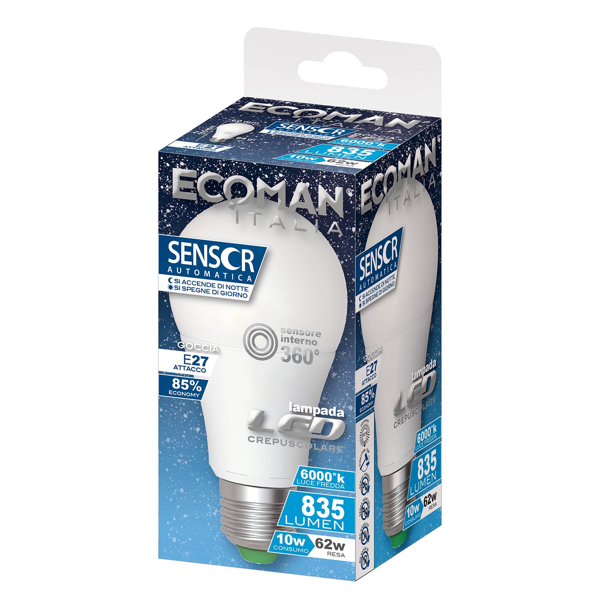 Lampadina LED crepuscolare 10W 3