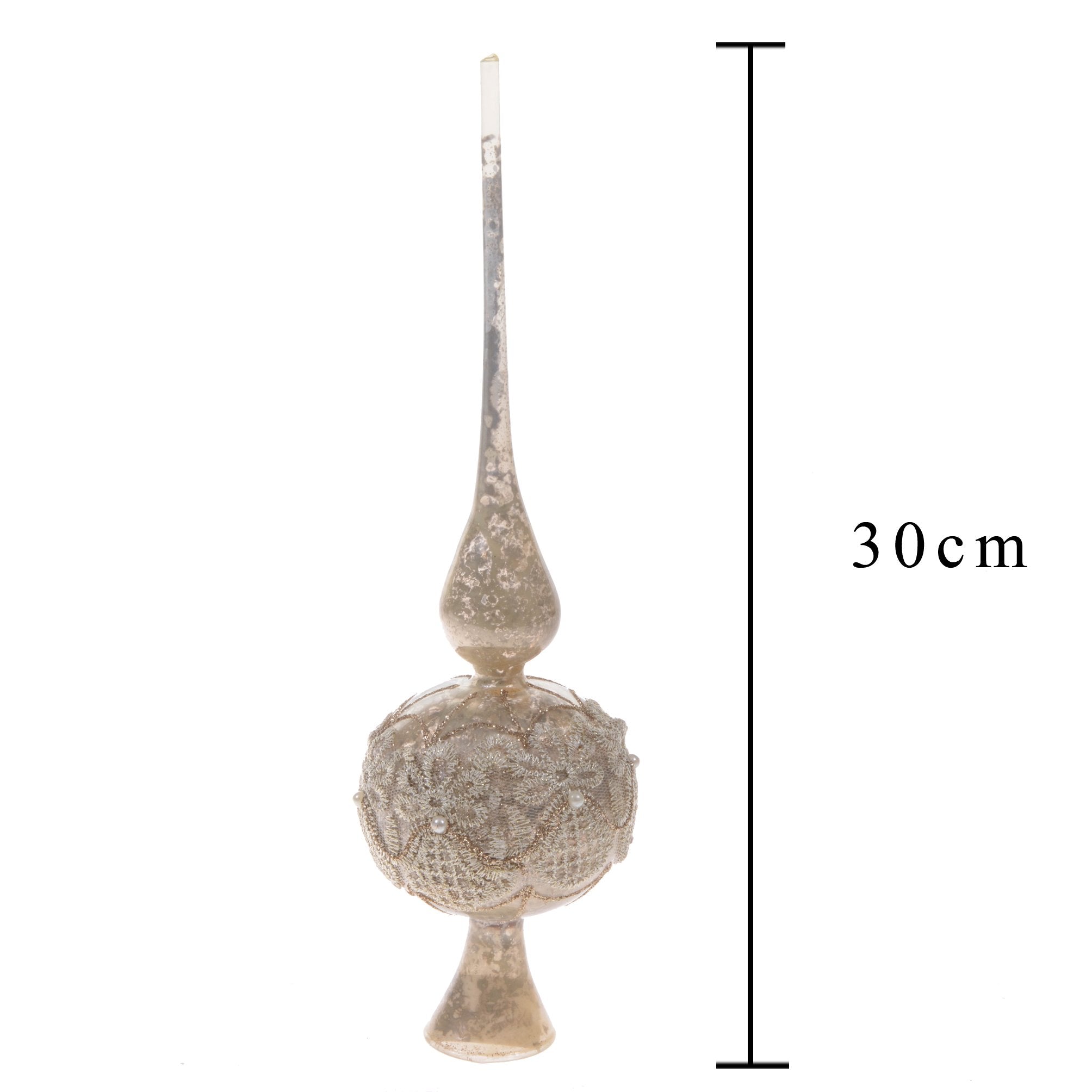 Puntale con passamaneria colore oro e argento