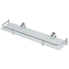 Mensola cromo/vetro satinato