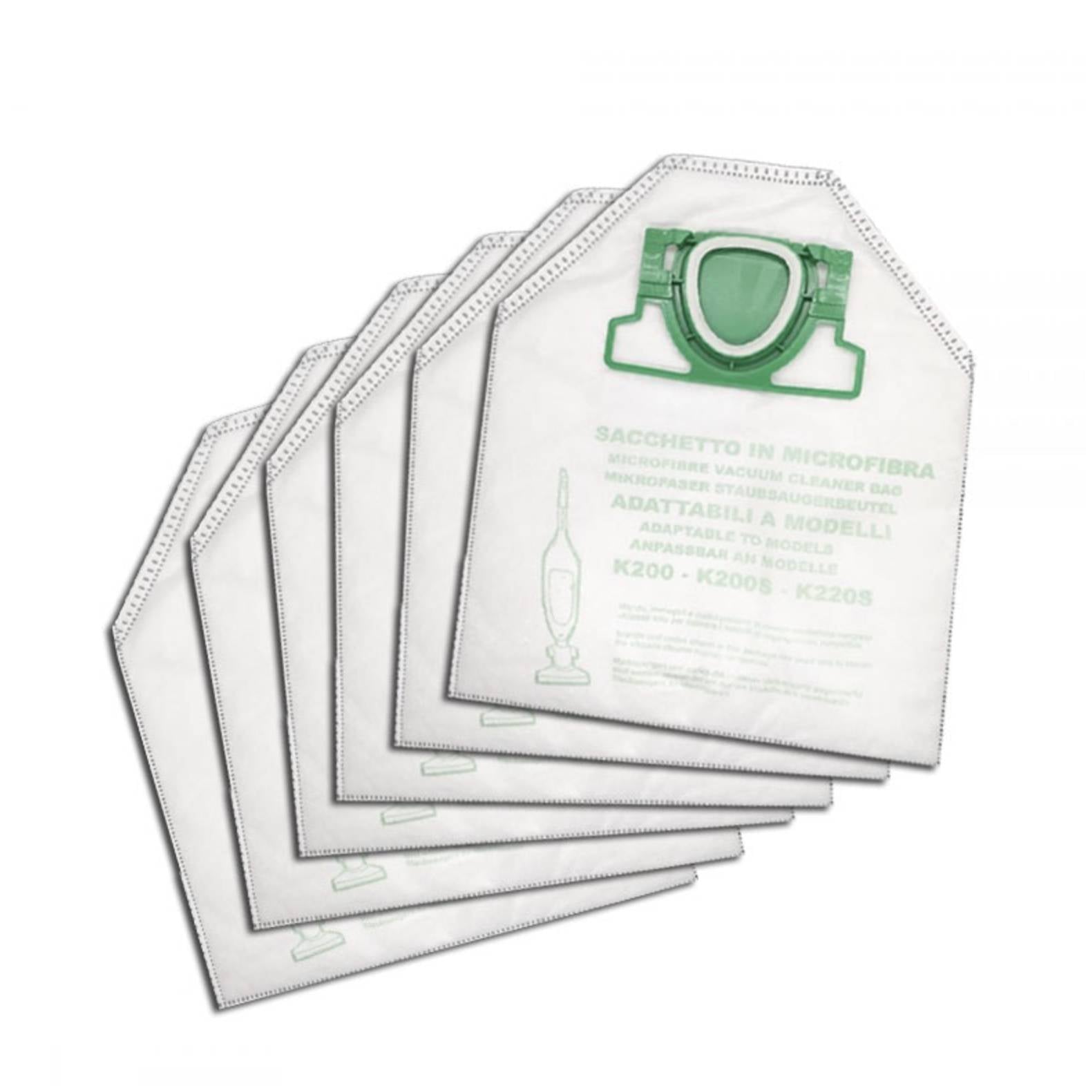 Confezione 6 sacchetti aspirapolvere Folletto VK200/220S
