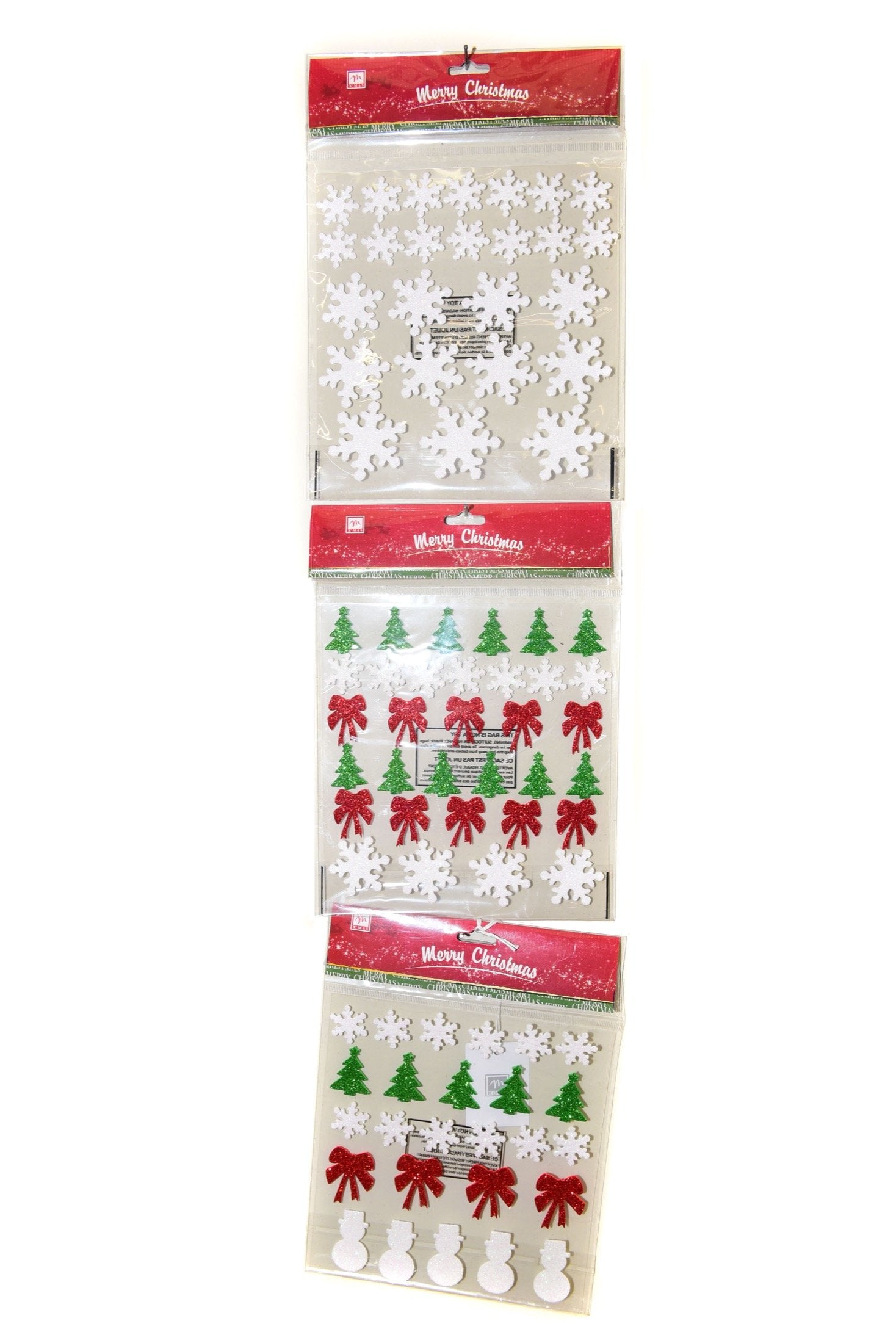 Sticker natalizi con glitter