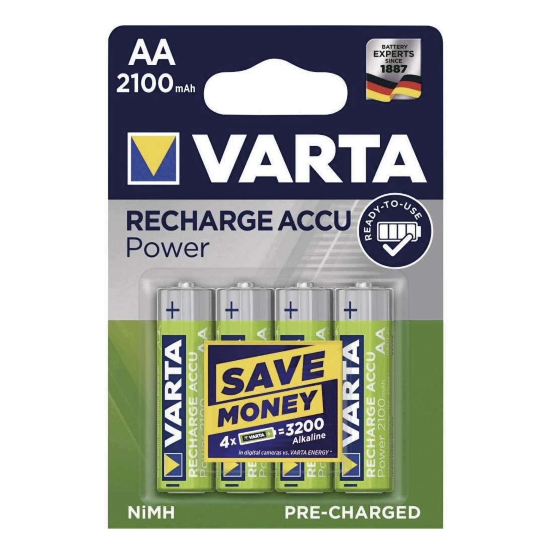 AA Stilo Recharge Pile ricaricabili 2100MAh