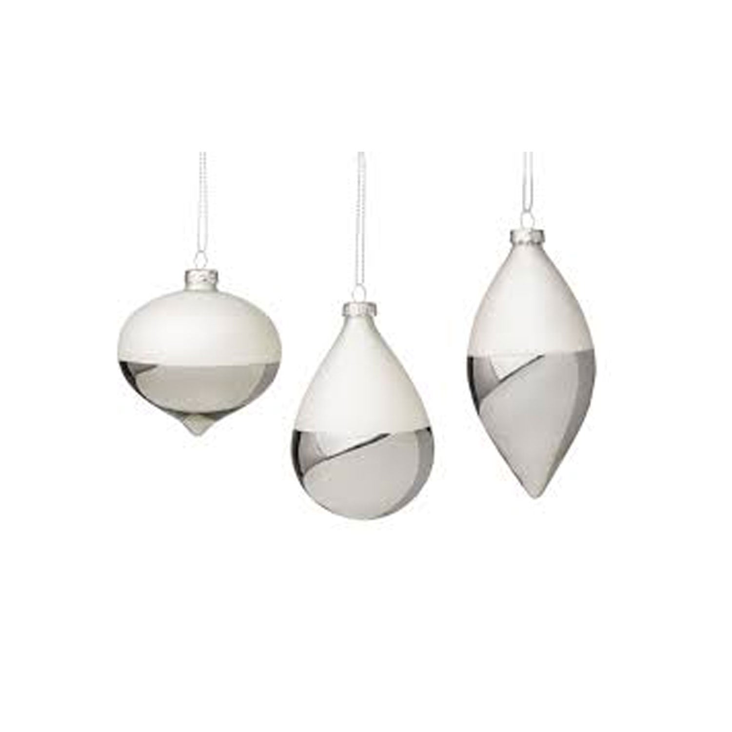 Pendaglio vetro charmant bianco 3 assortimenti