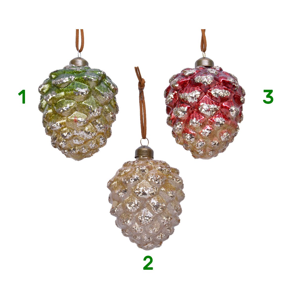 Pendaglio pigna glitter Kaemingk