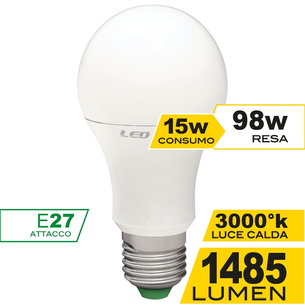 Lampadina goccia LED PET 15W E27 3