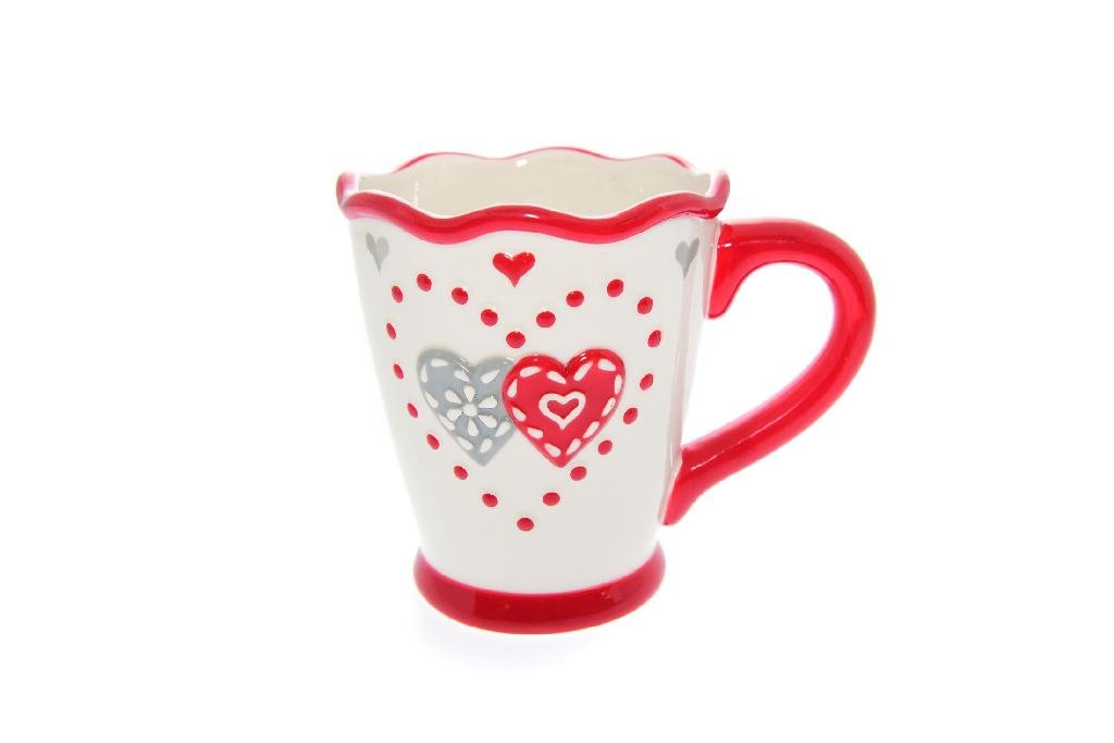 Mug due cuori e un natale in ceramica
