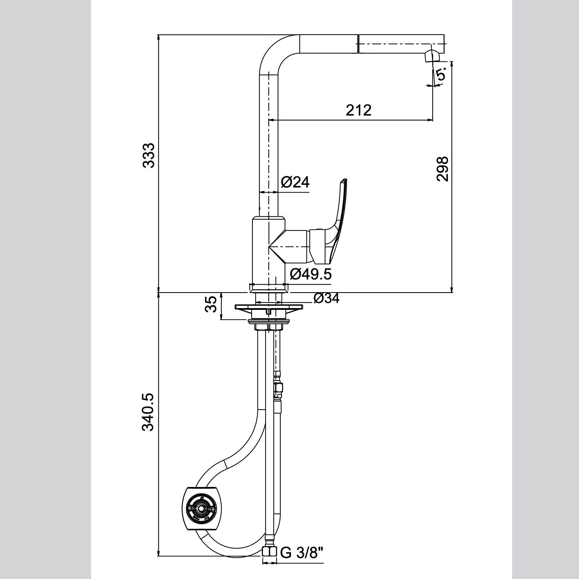 Miscelatore lavello Atomix 3.0