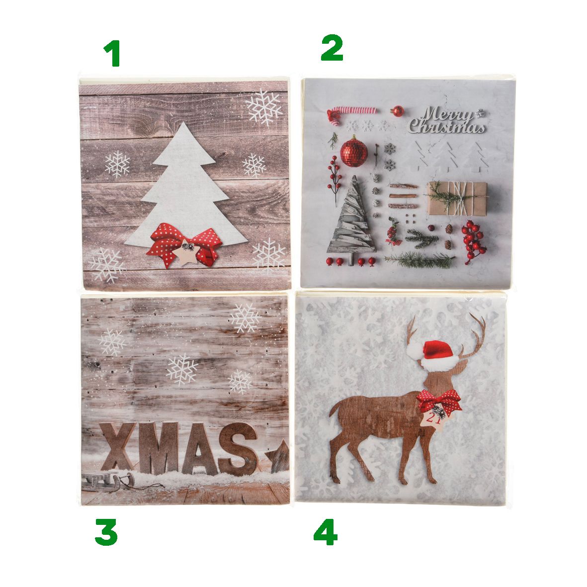 20 Tovaglioli di carta natalizi