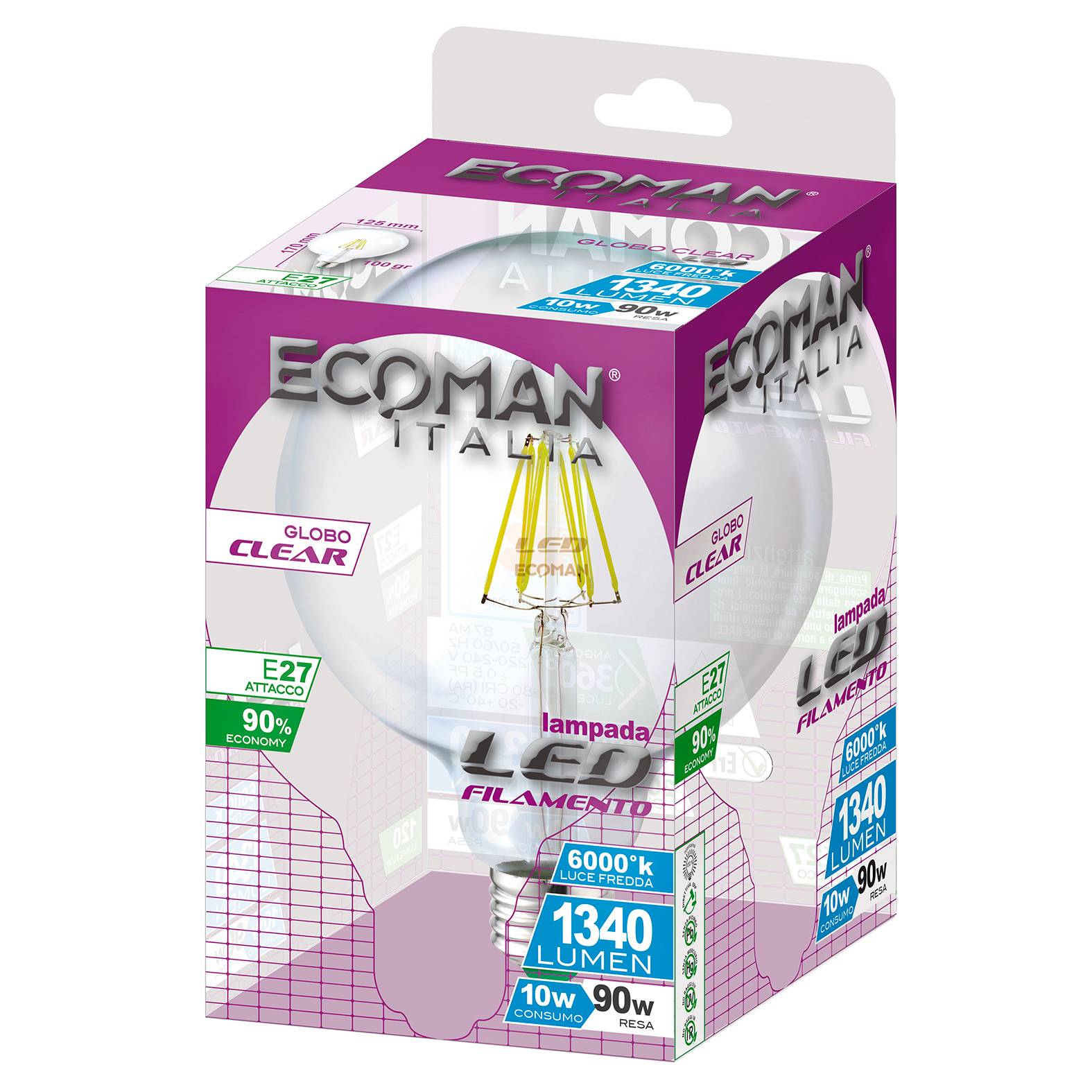 Lampadina LED Globo Clear 3