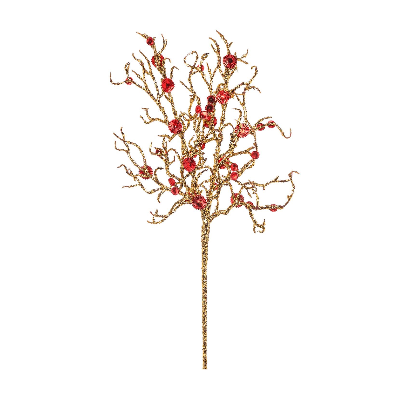 Ramo corallo glitterato 55 cm 3