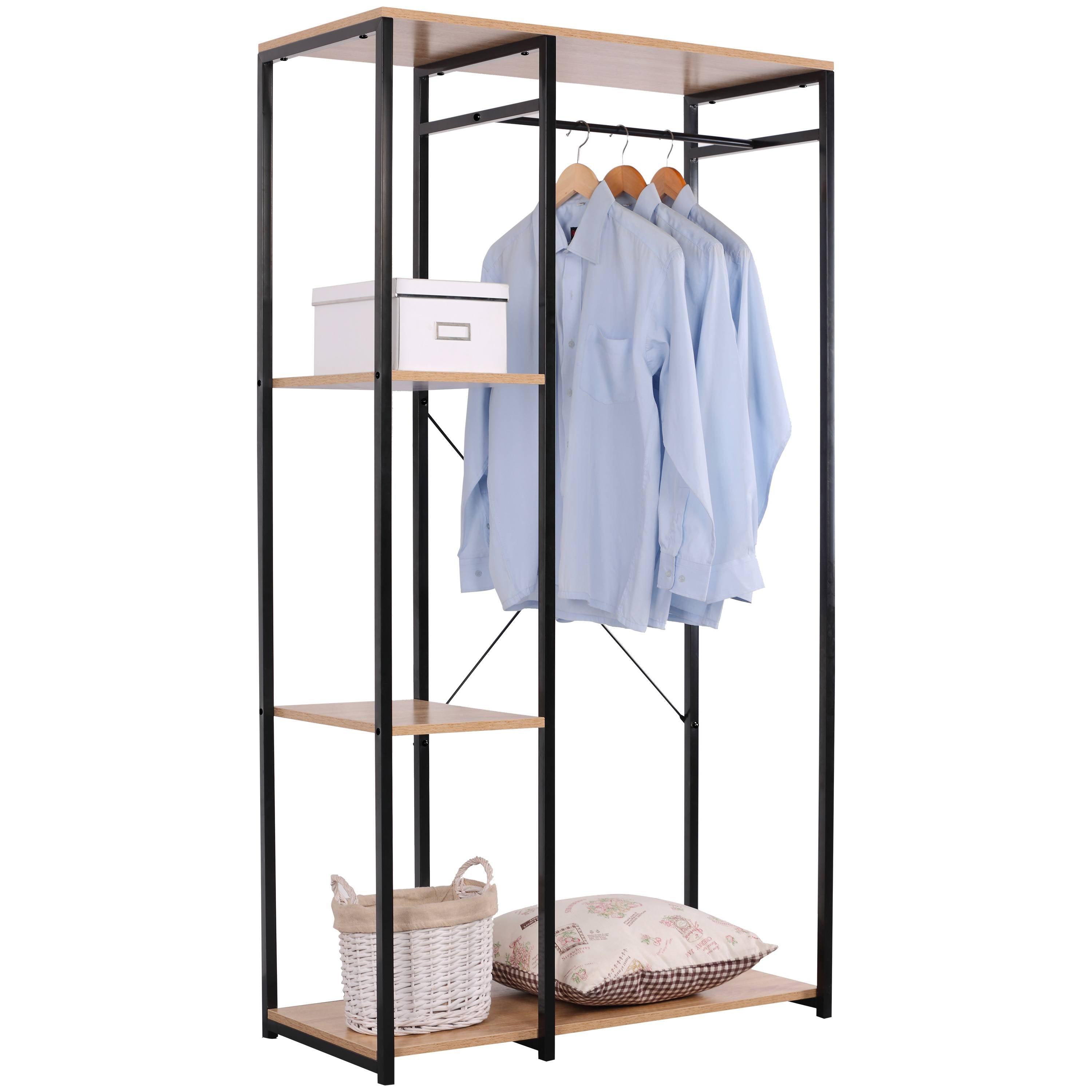 Porta abiti con 3 ripiani