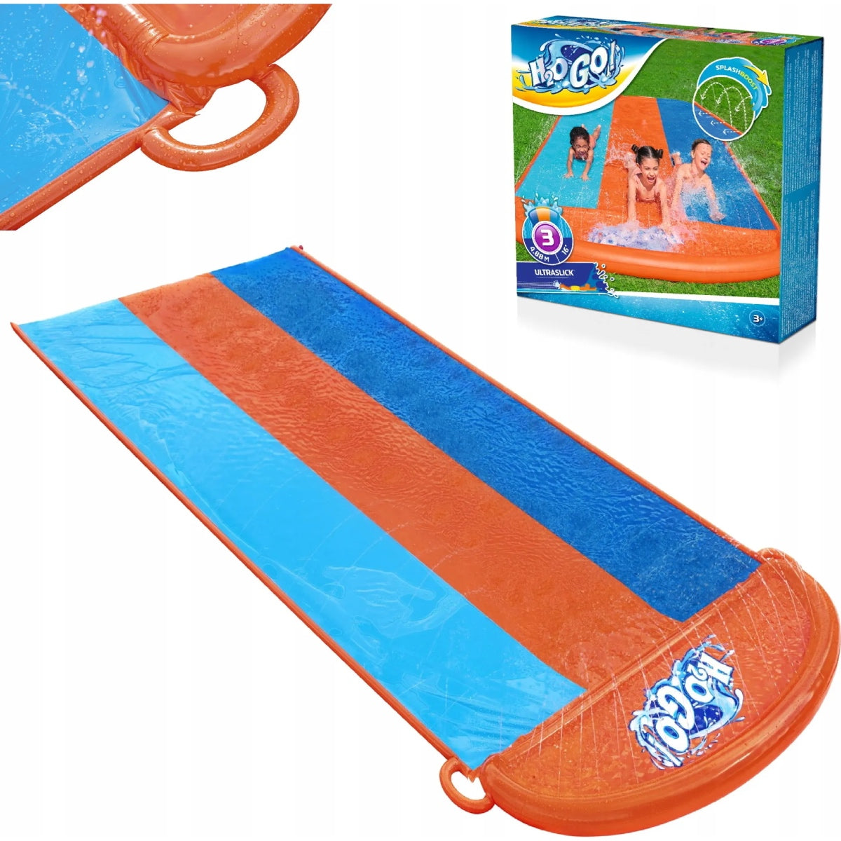 Scivolo ad Acqua Gonfiabile 3 Corsie 5