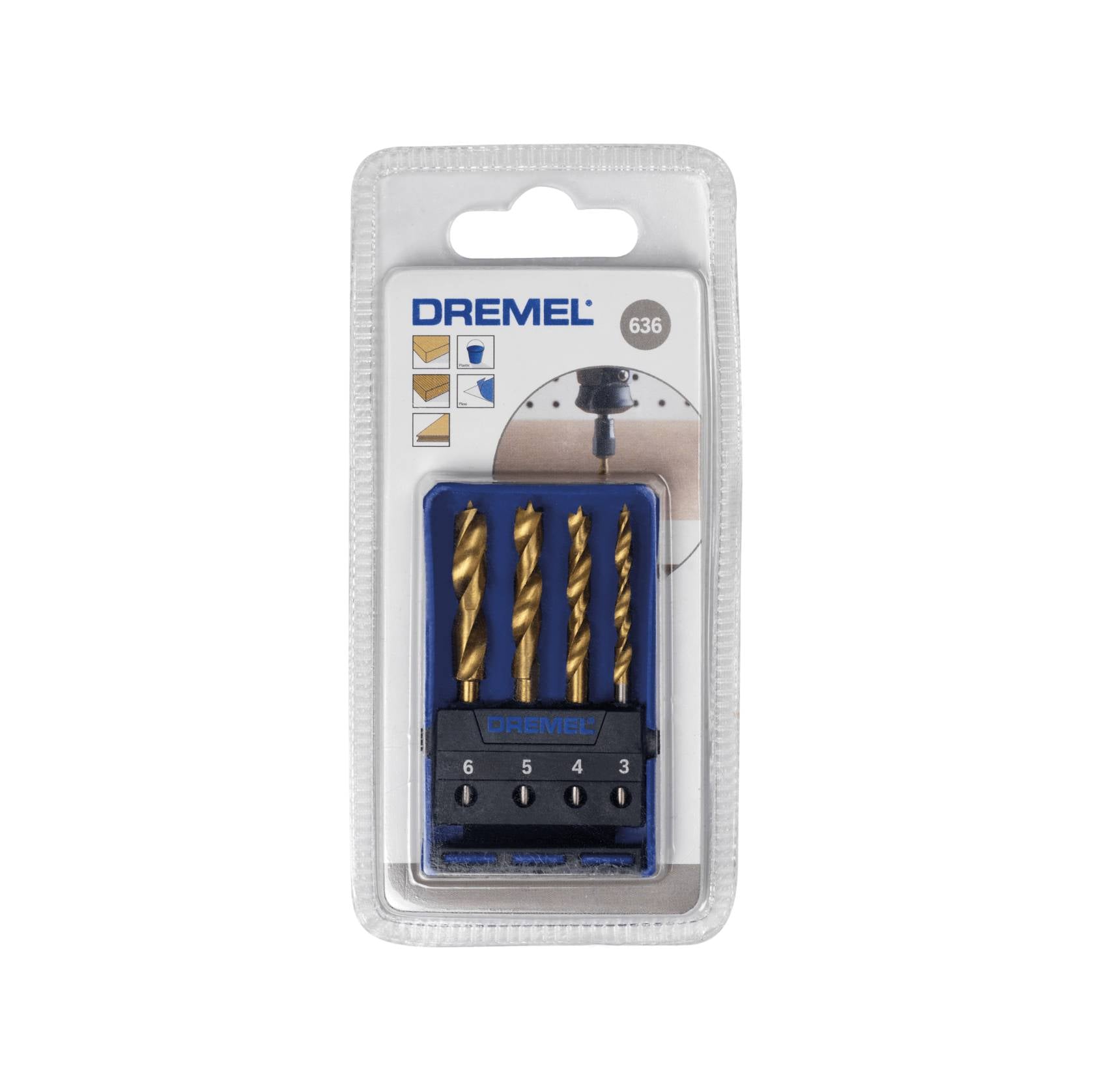Set di punte per foratura del legno Dremel