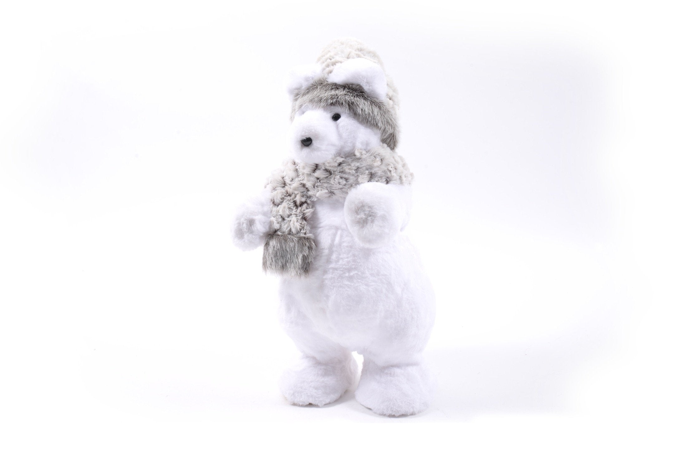 Orso natalizio con sciarpa e cappello 3