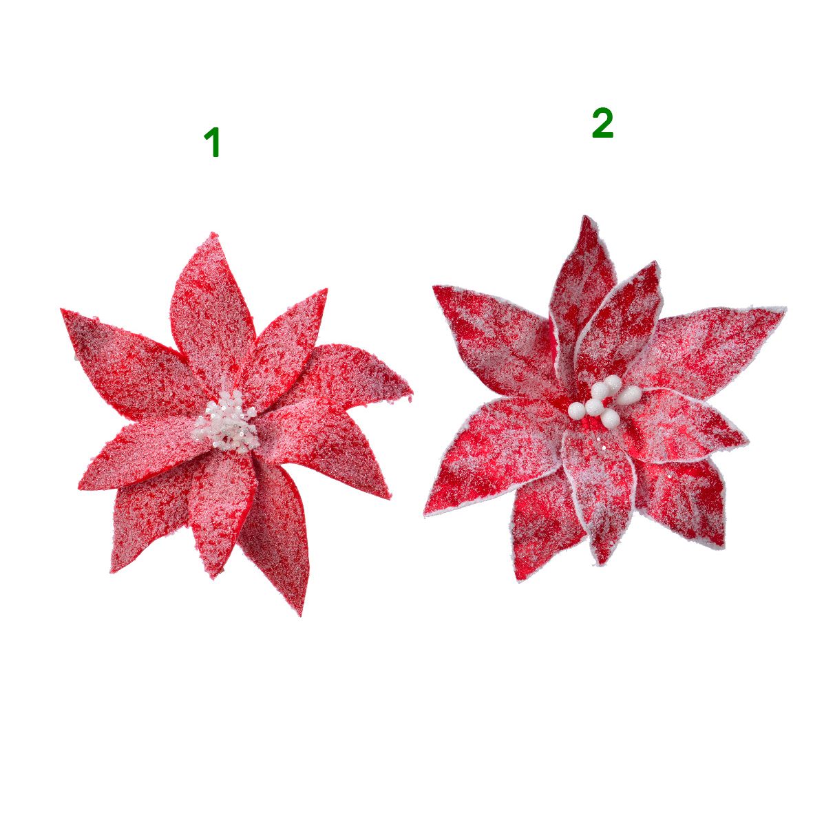 Decorazione natalizia Poinsetta velluto Kaemingk