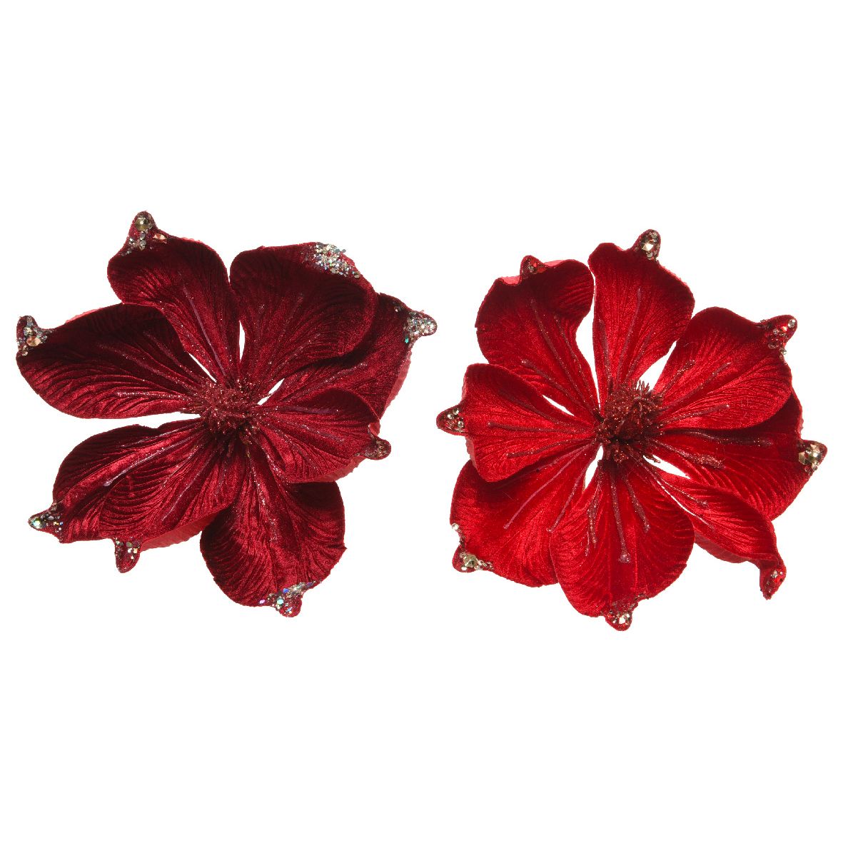 Fiore natalizio Kaemingk in velluto