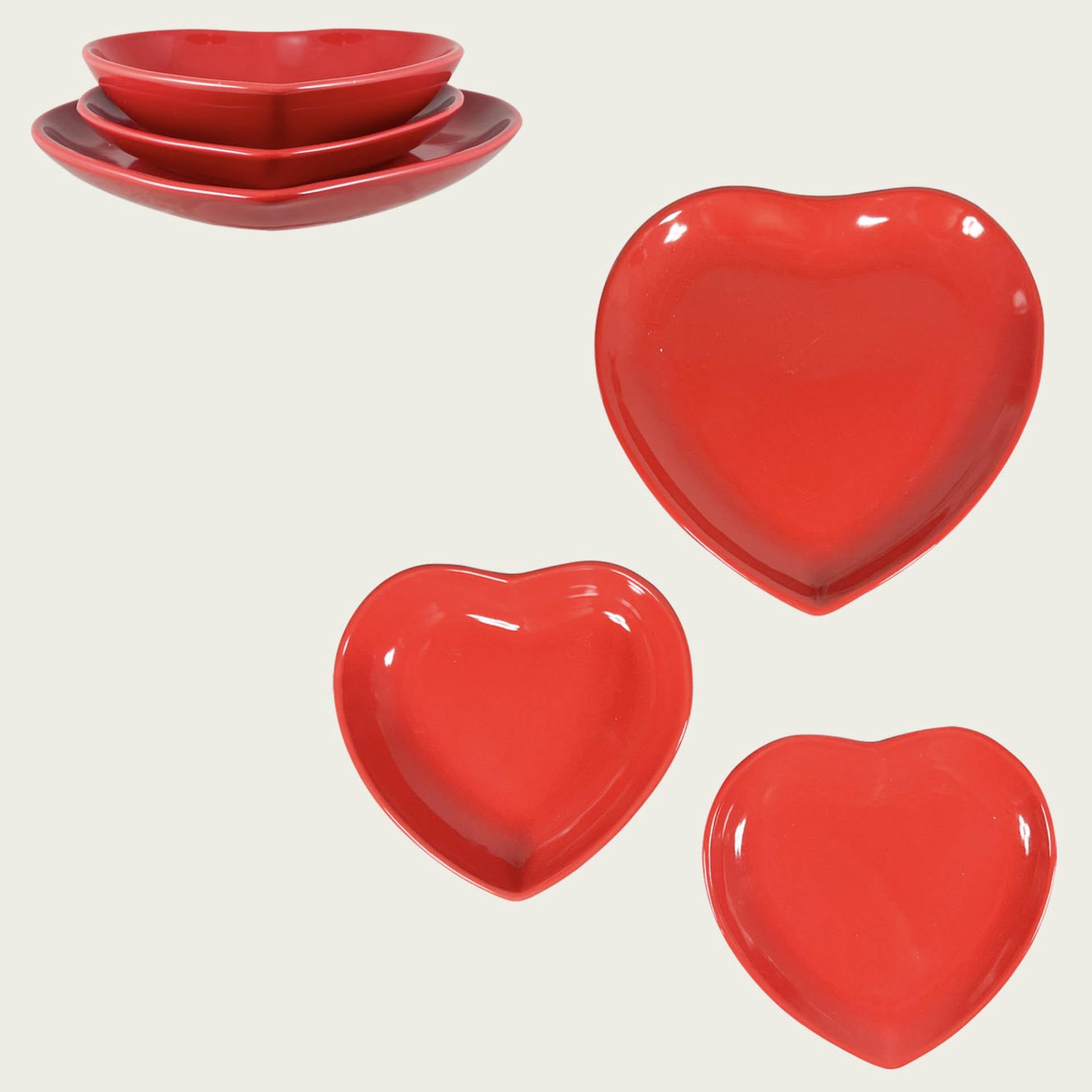 Piatto cuore rosso