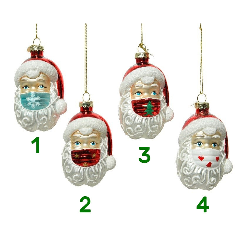 Addobbi albero babbo natale Kaemingk 9 cm
