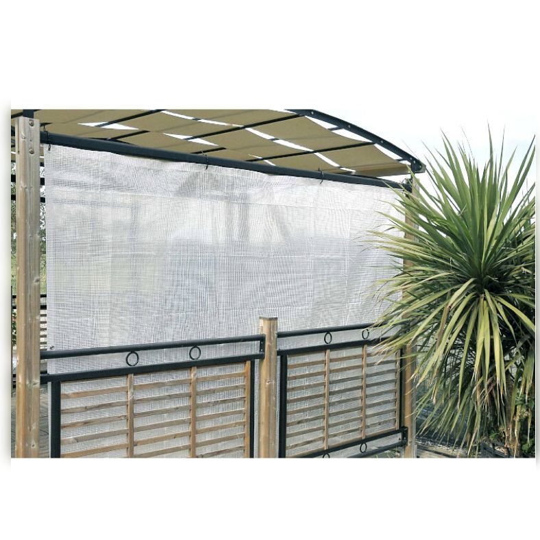 Telo PE trasparente con rafia bianco