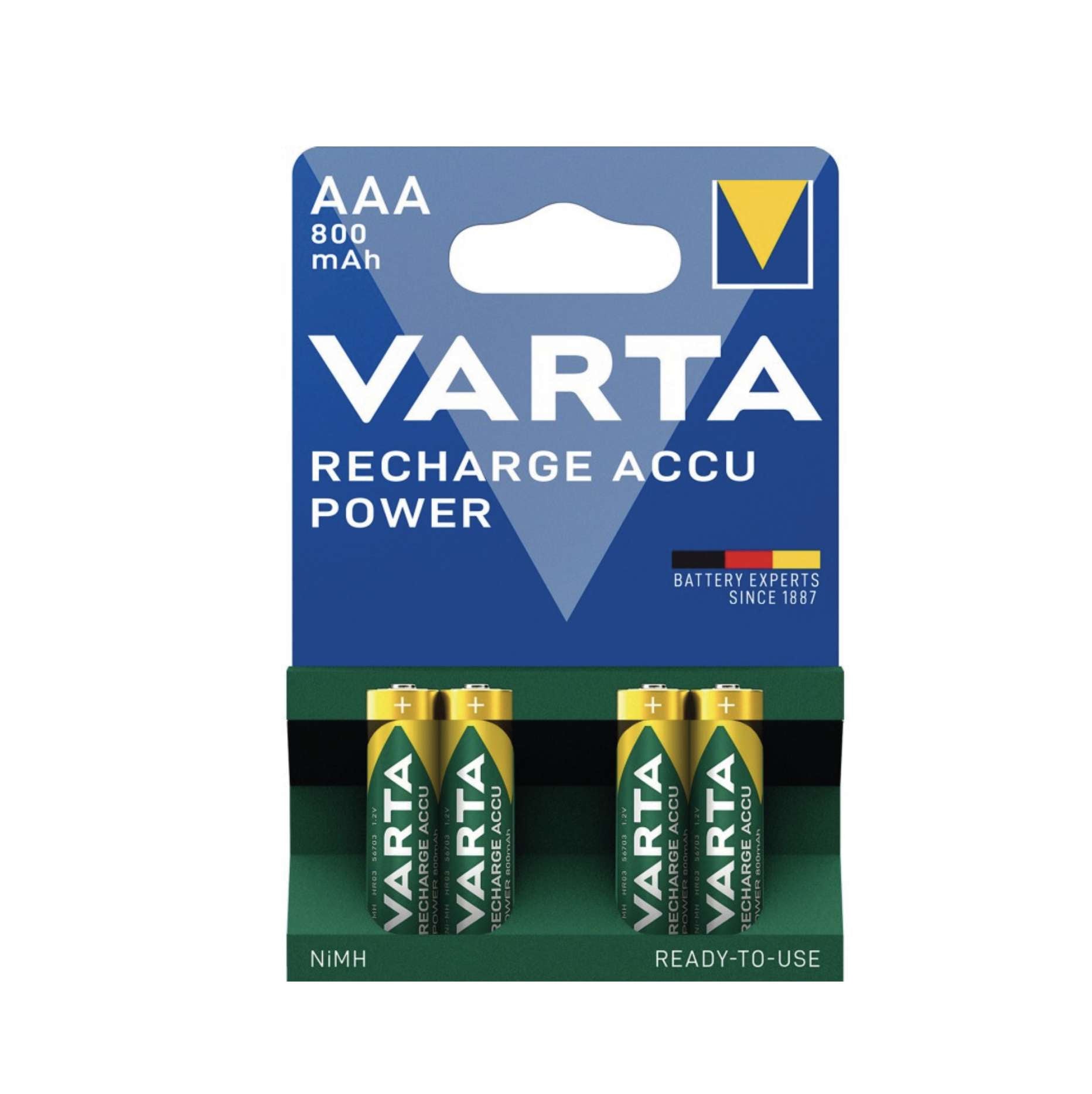Batterie Varta ministilo ricaricabili 800MAh x4