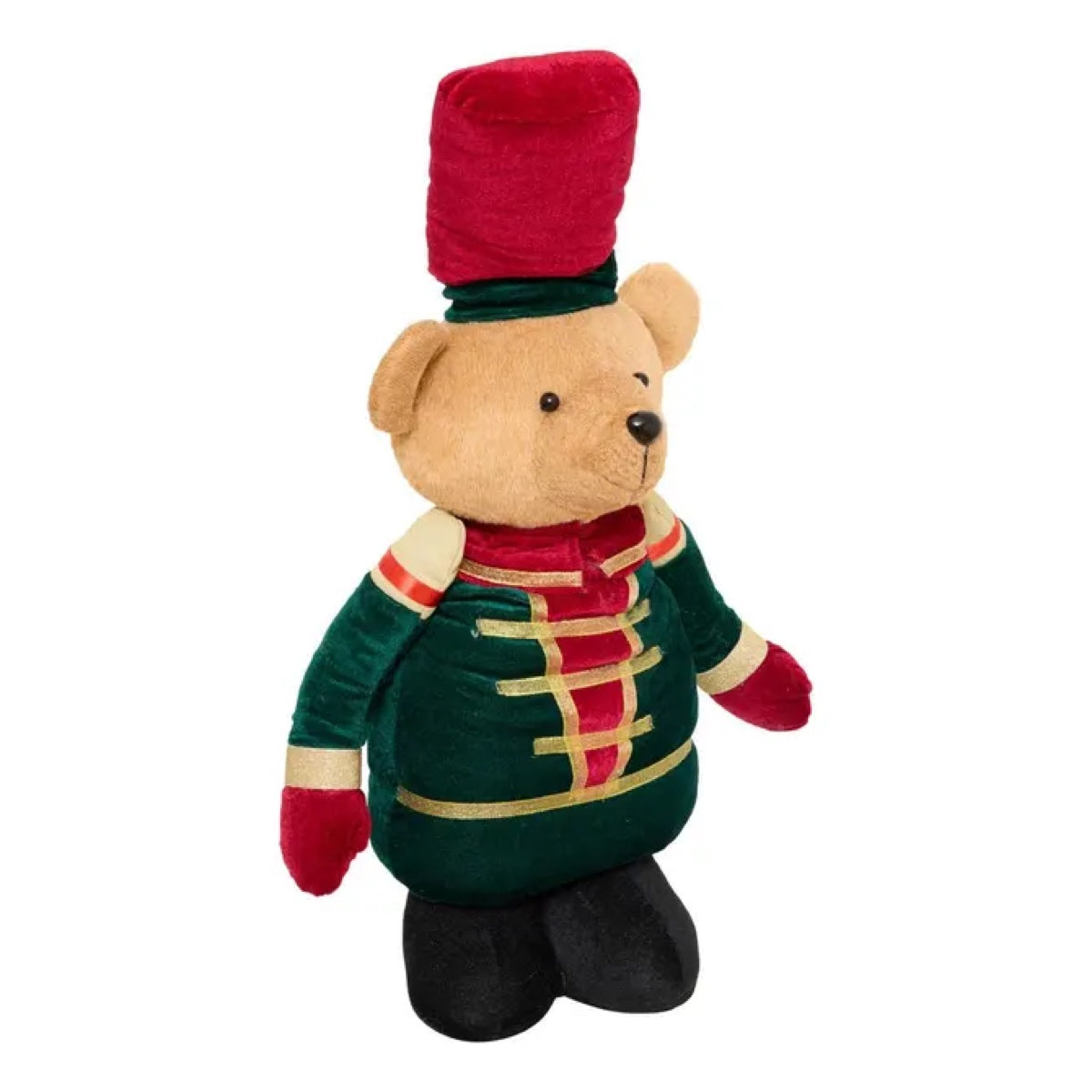 Orso Natalizio Decorativo Orfy in Velluto 96 cm