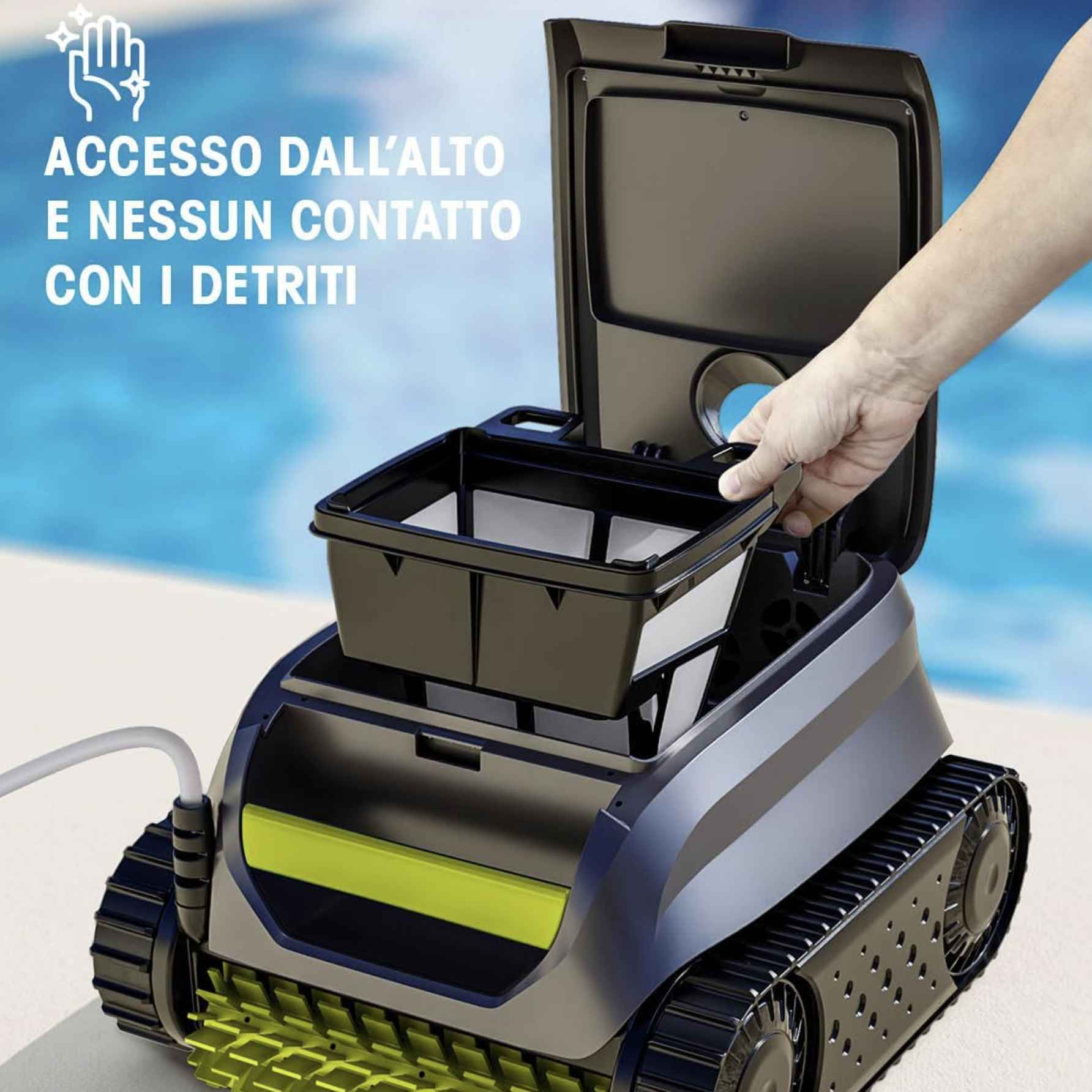Robot pulizia Piscine elettrico fino a 8x4 mt