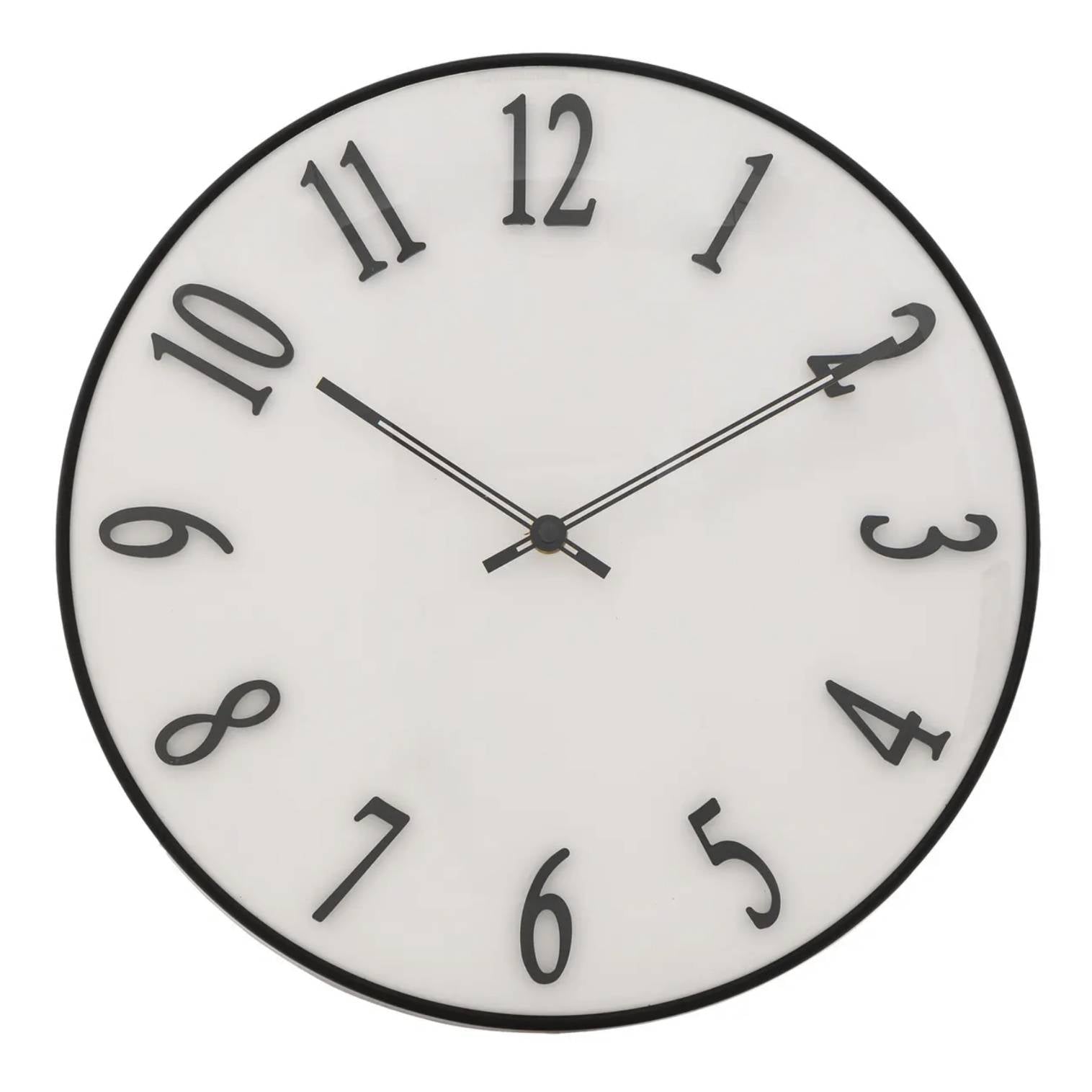 Orologio da Parete "Edgar" Bianco con Rilievo ‚Äì √ò 35 cm