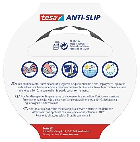 Nastro antisdrucciolo adesivo Nero 25mm x 5 m
