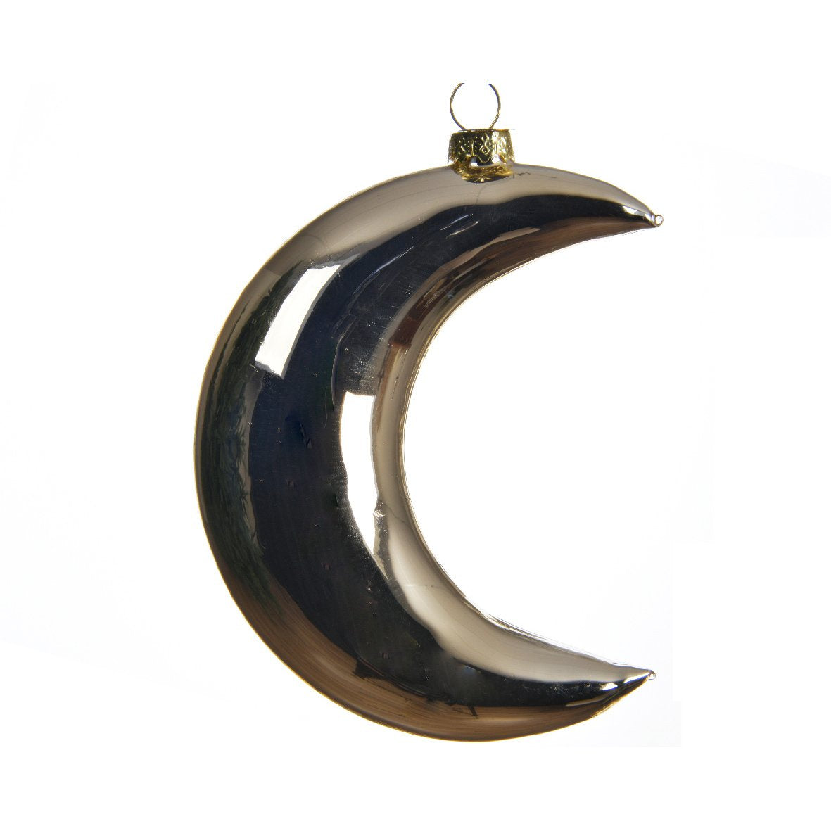 Pendaglio luna 13 cm champagne