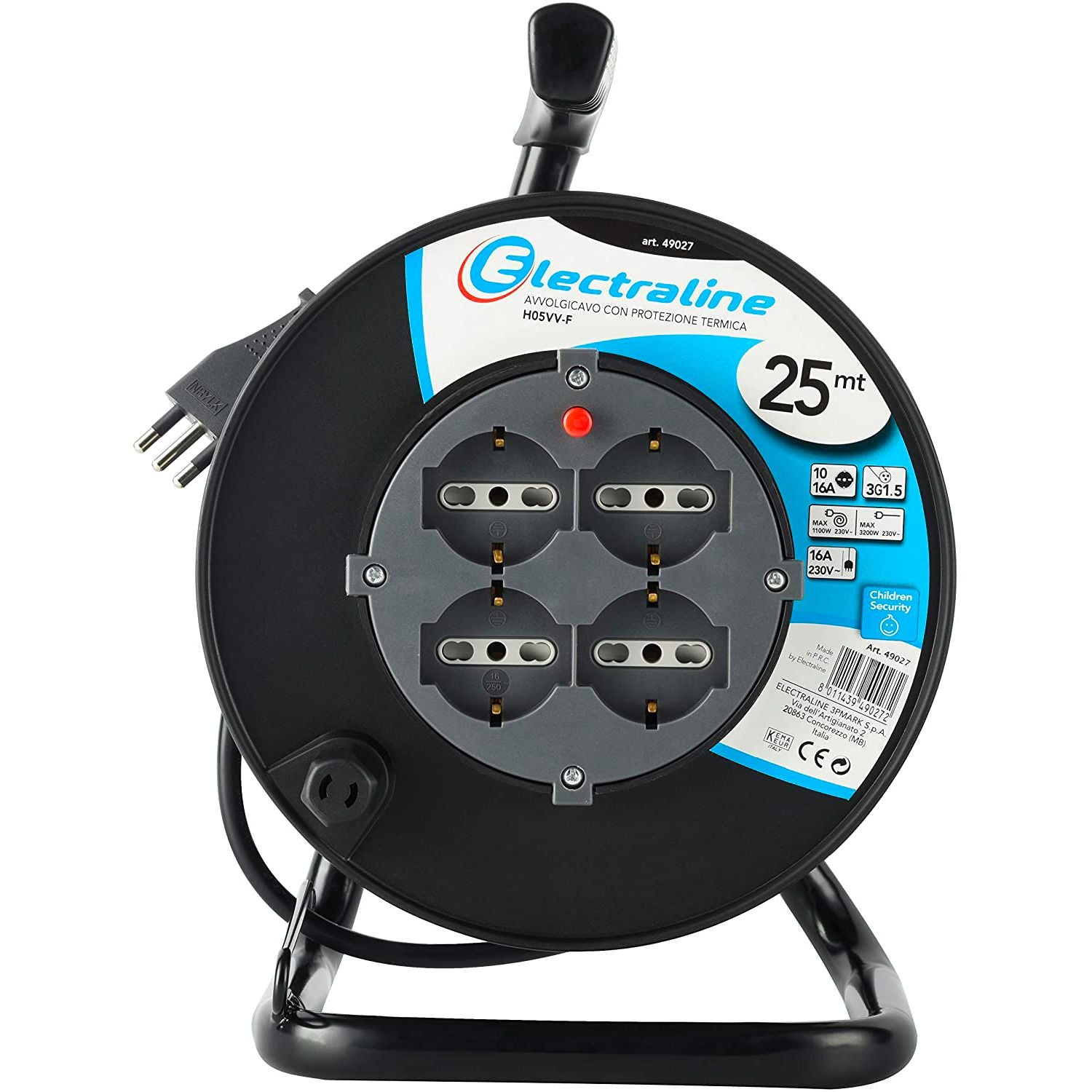 Avvolgicavo con disgiuntore