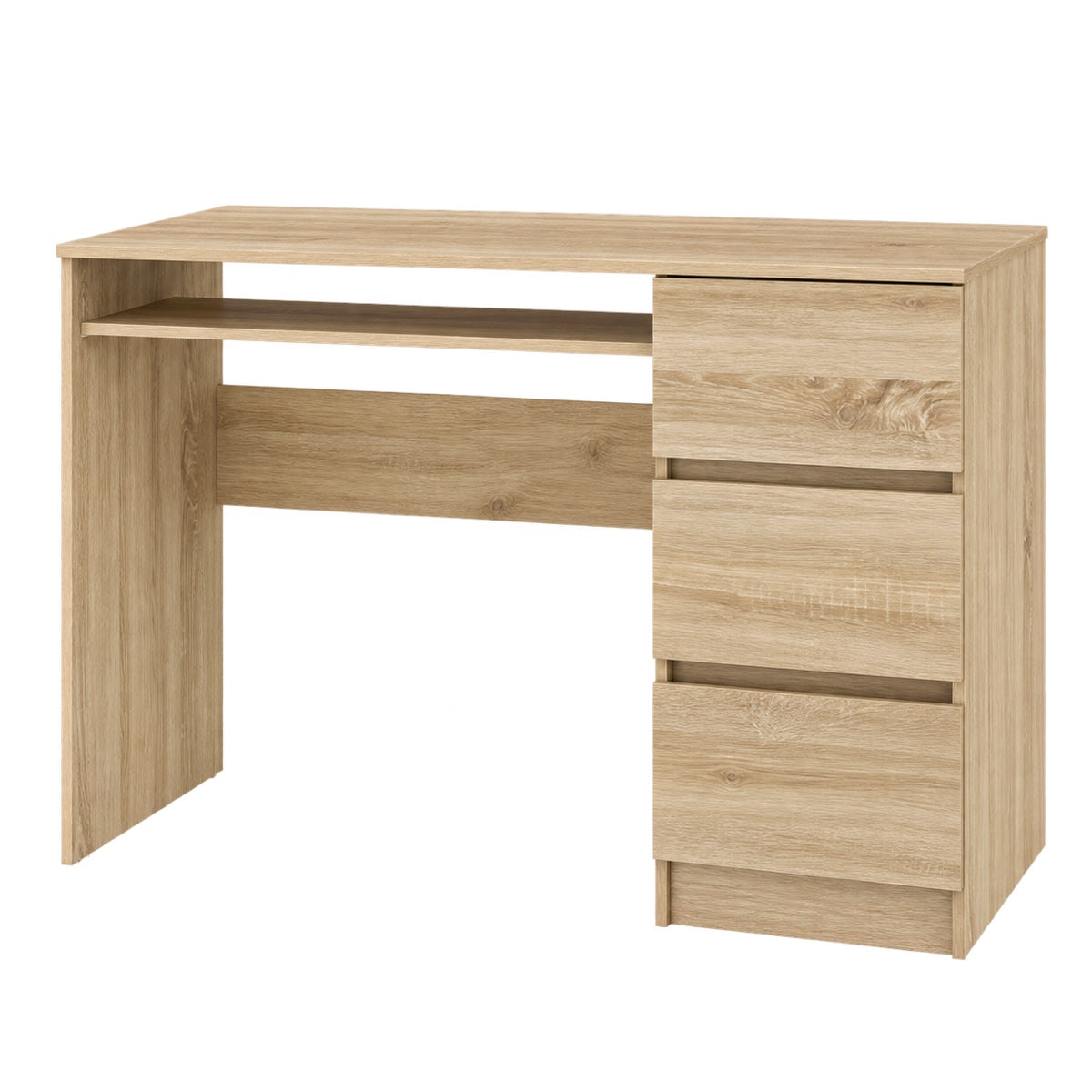 Scrivania in Legno 120x50x75 cm con 3 Cassetti 1