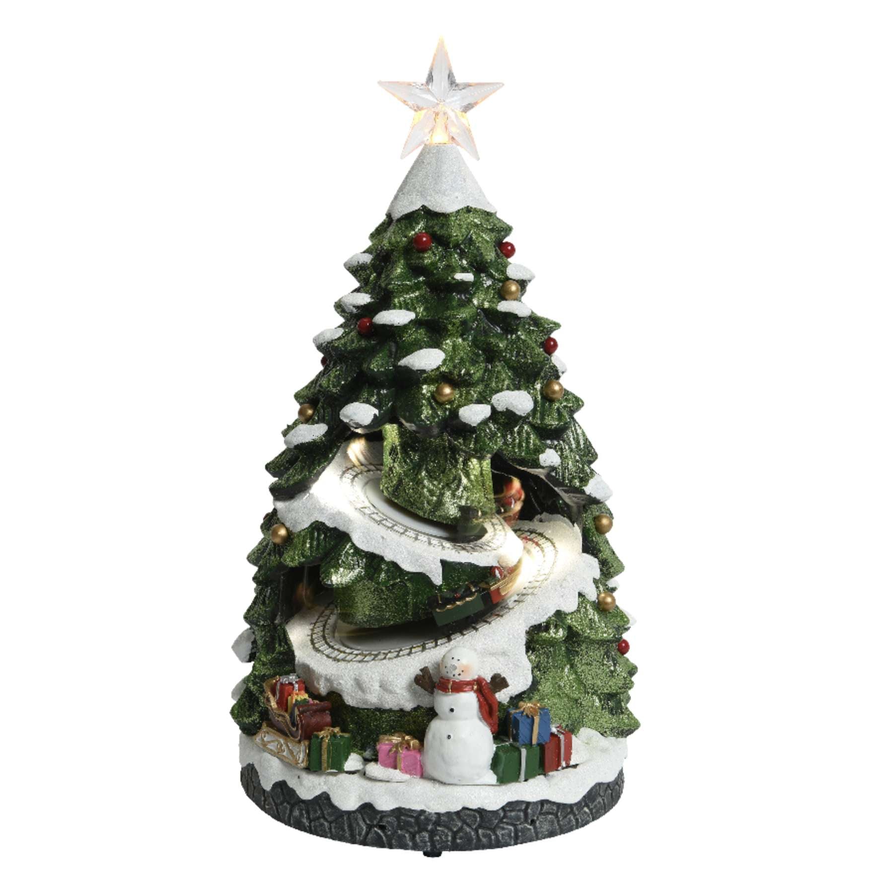 Albero di natale innevato LED 38 cm