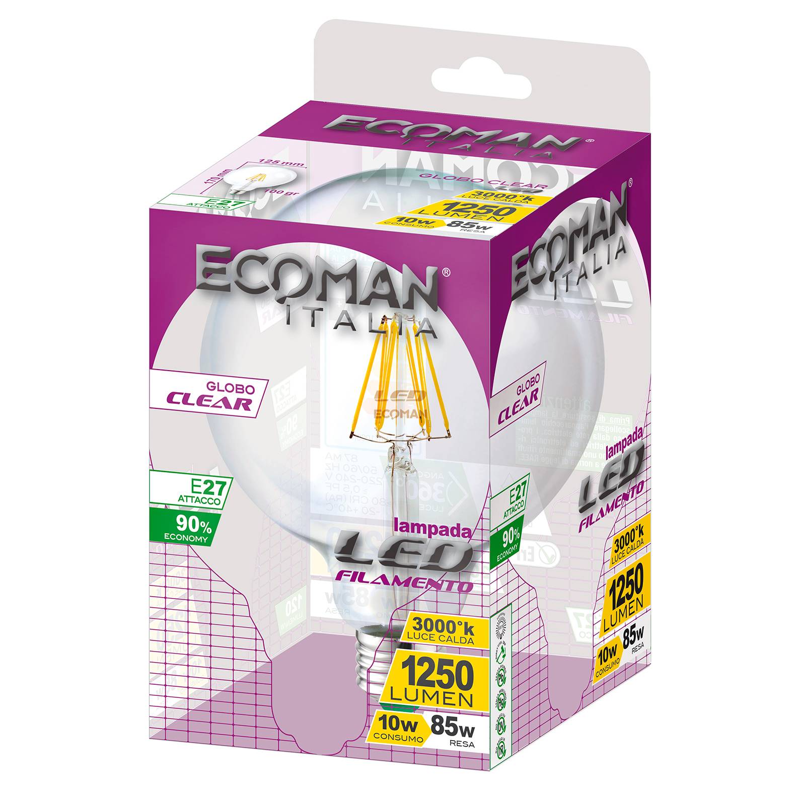 Lampadina LED Globo Clear
