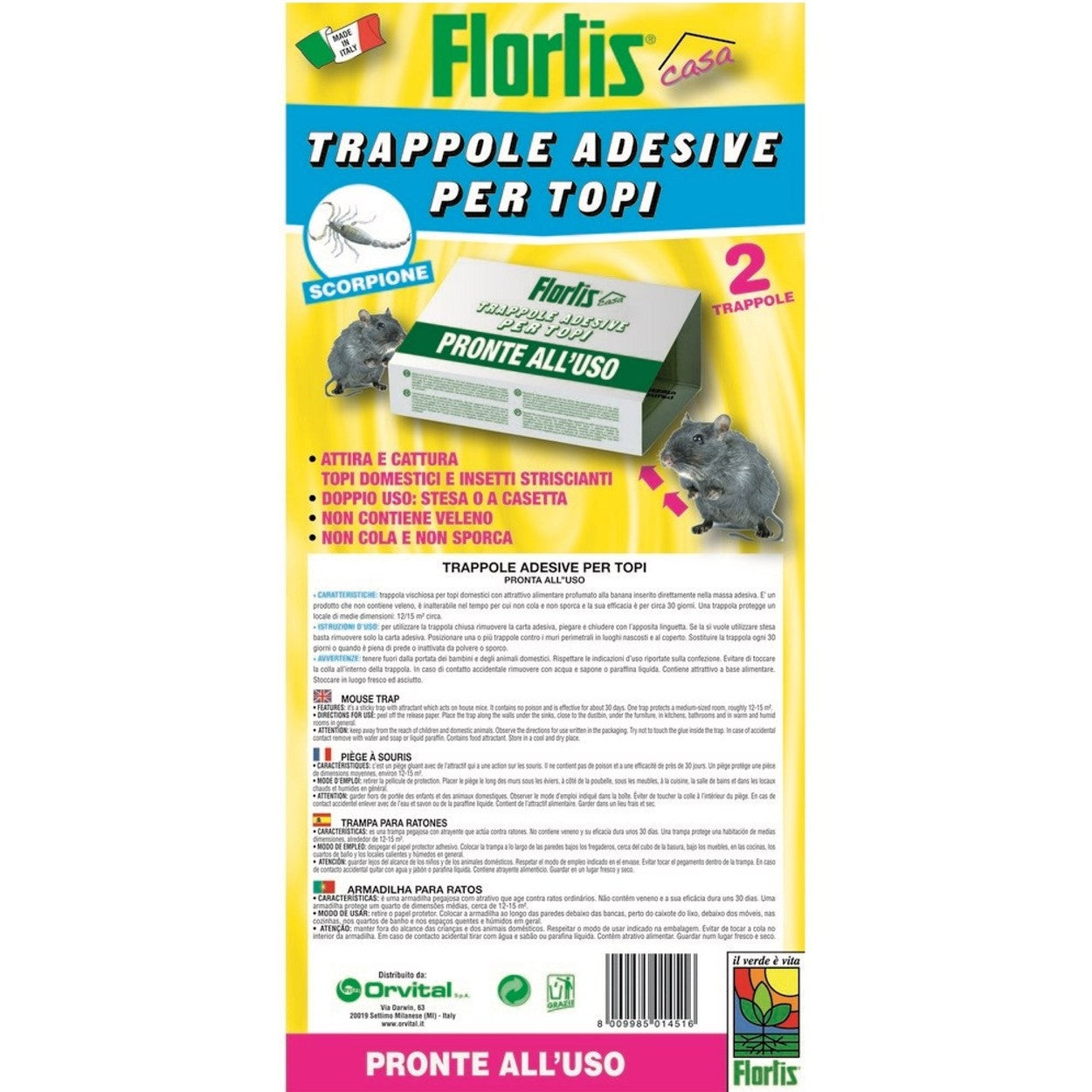 Trappole adesive per topi Flow