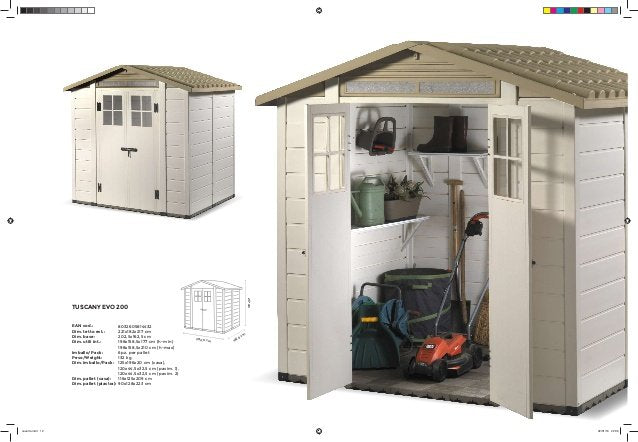 CASETTA DA ESTERNO CON 2 PORTE 200x160x217 CM