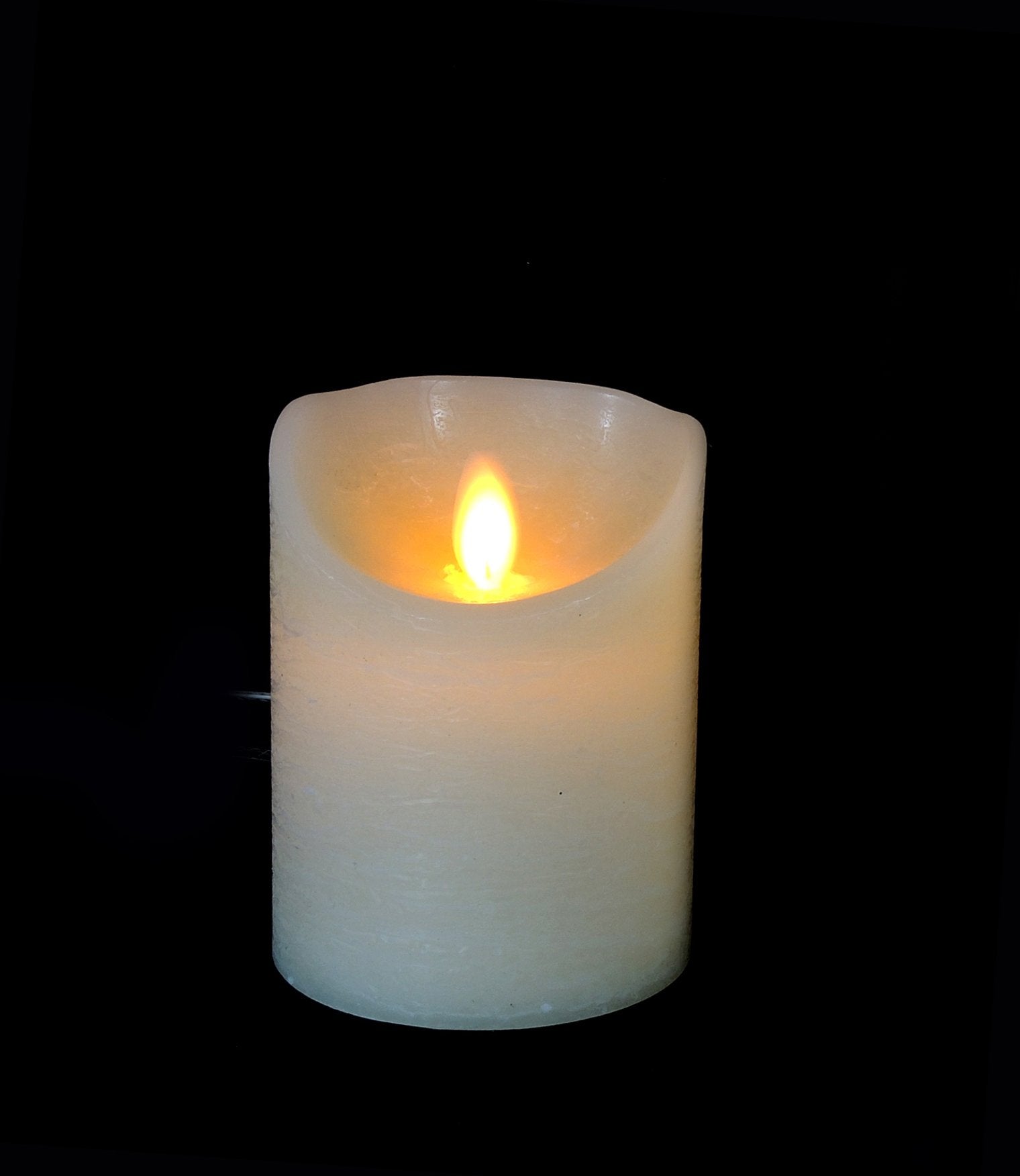 Candela avorio effetto fiamma a led