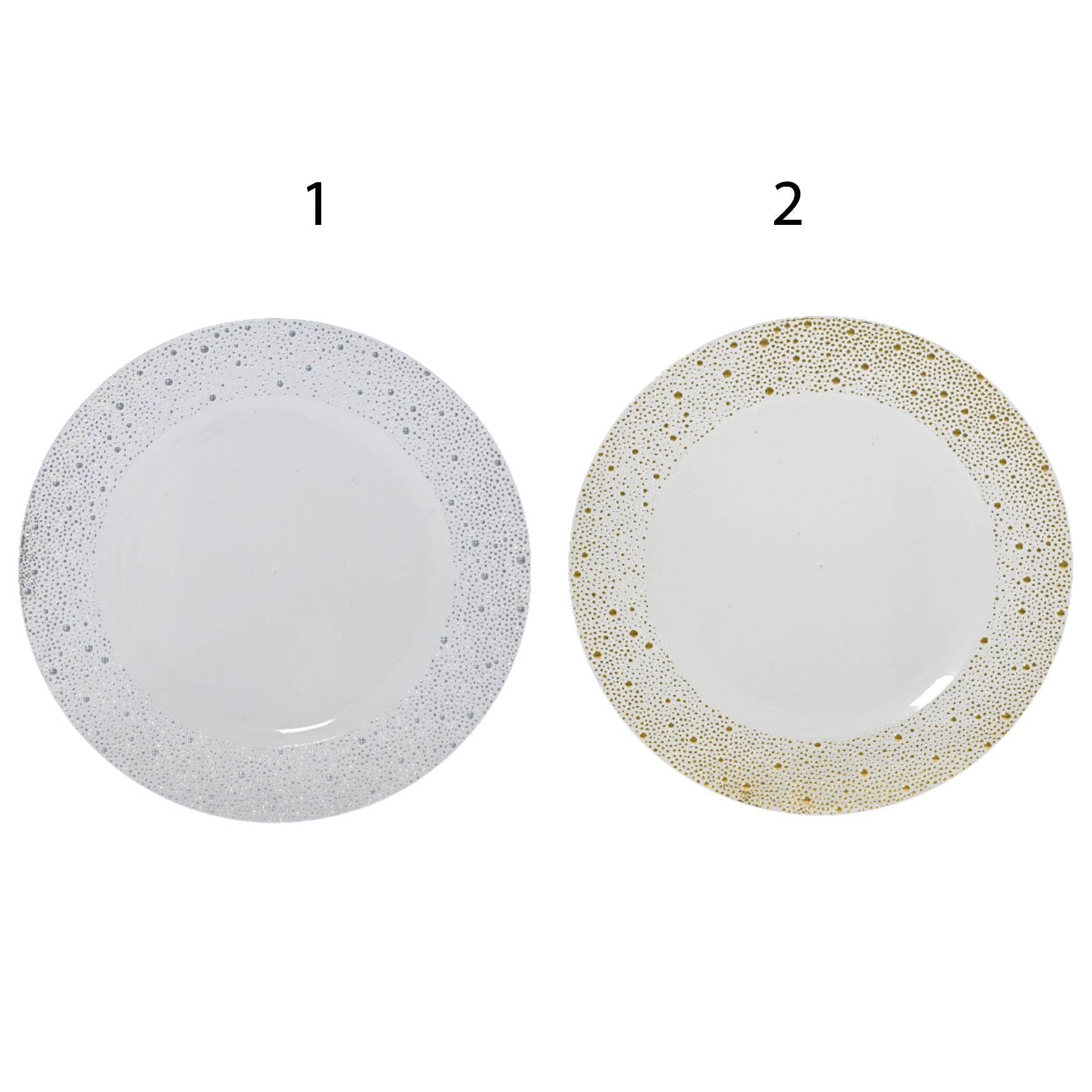 Piatto con puntini decorativi natalizi 33 cm