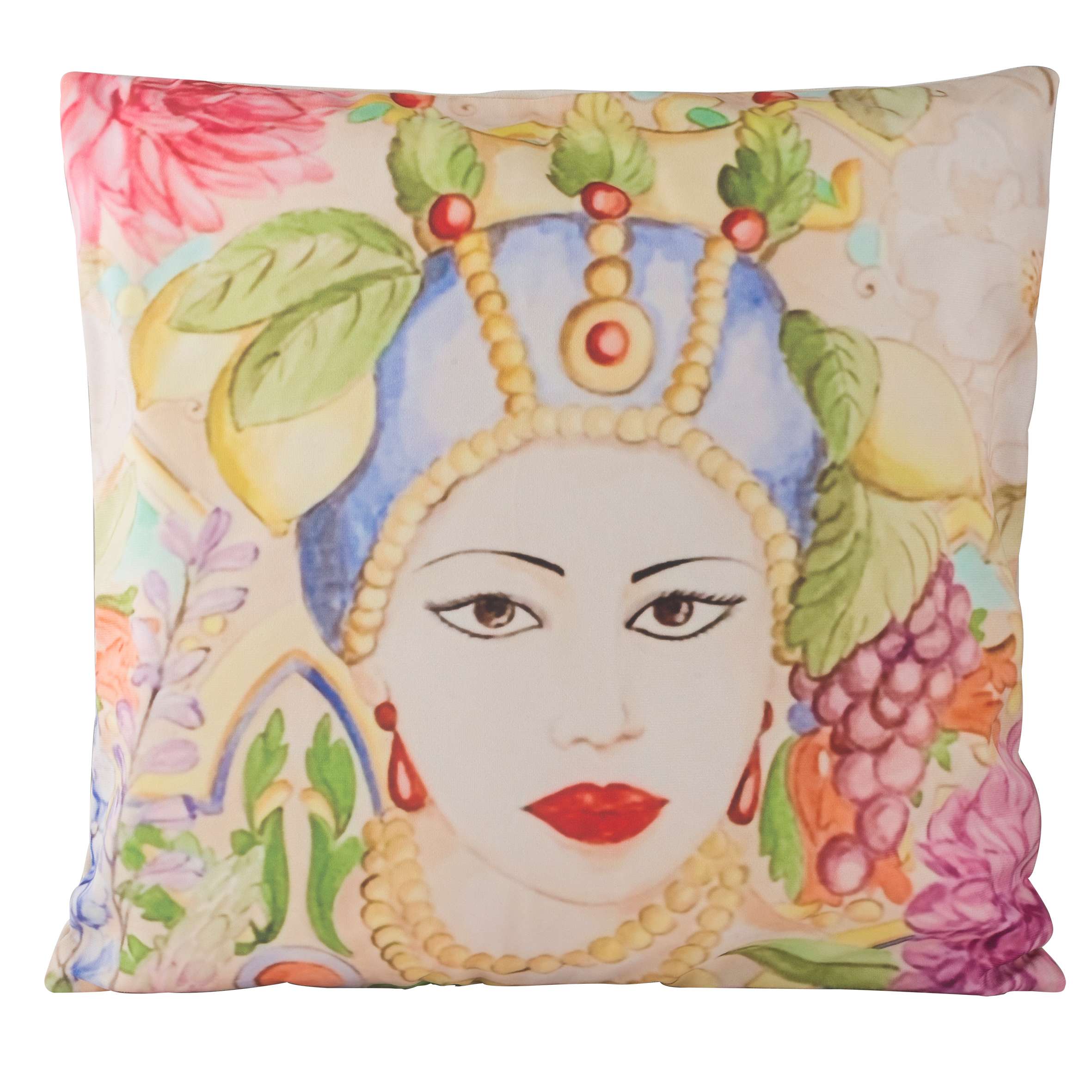 Regina floreale cuscino in velluto