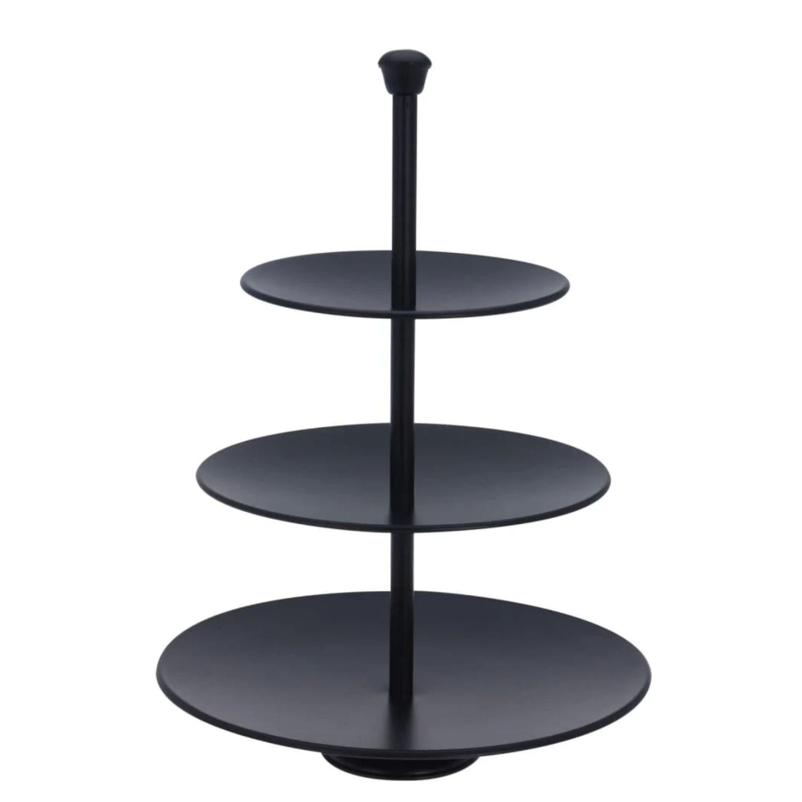 Alzata natalizia 3 piani nera 36,5 cm