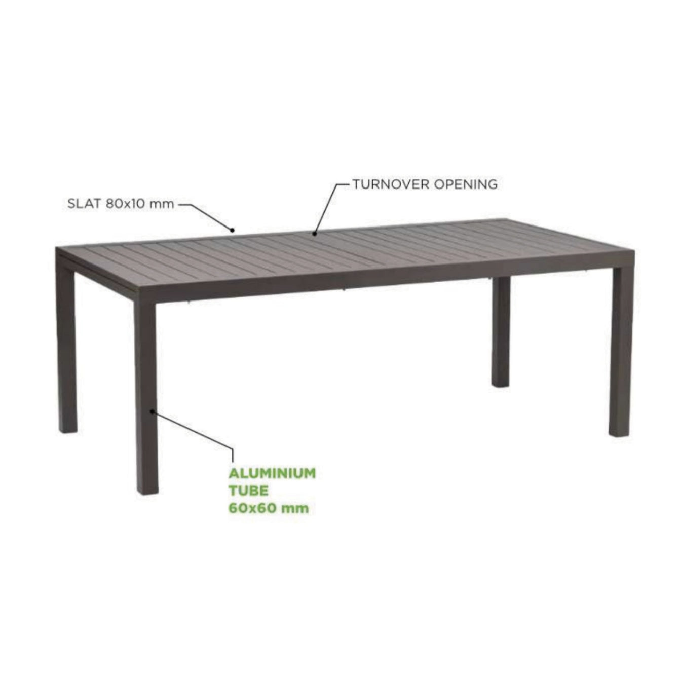 Tavolo Ever antracite