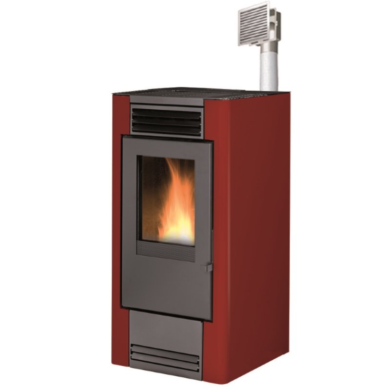 STUFA PELLET STAR 10.2 CANALIZZATA BORDEAUX 10KW