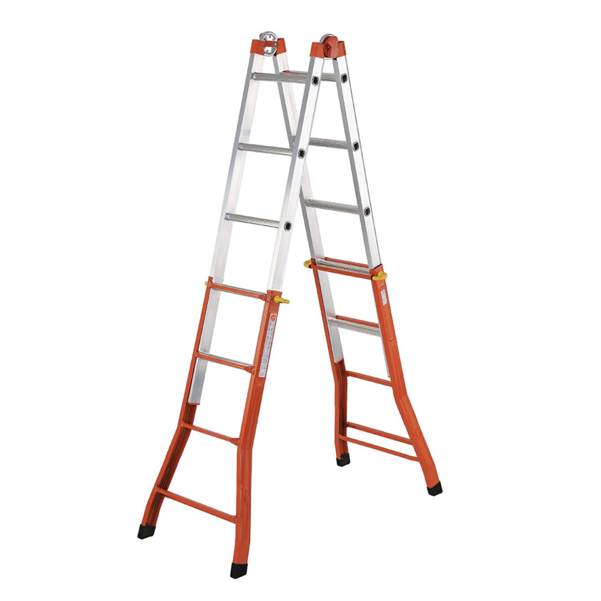 Scala telescopica mista acciaio alluminio 4+5