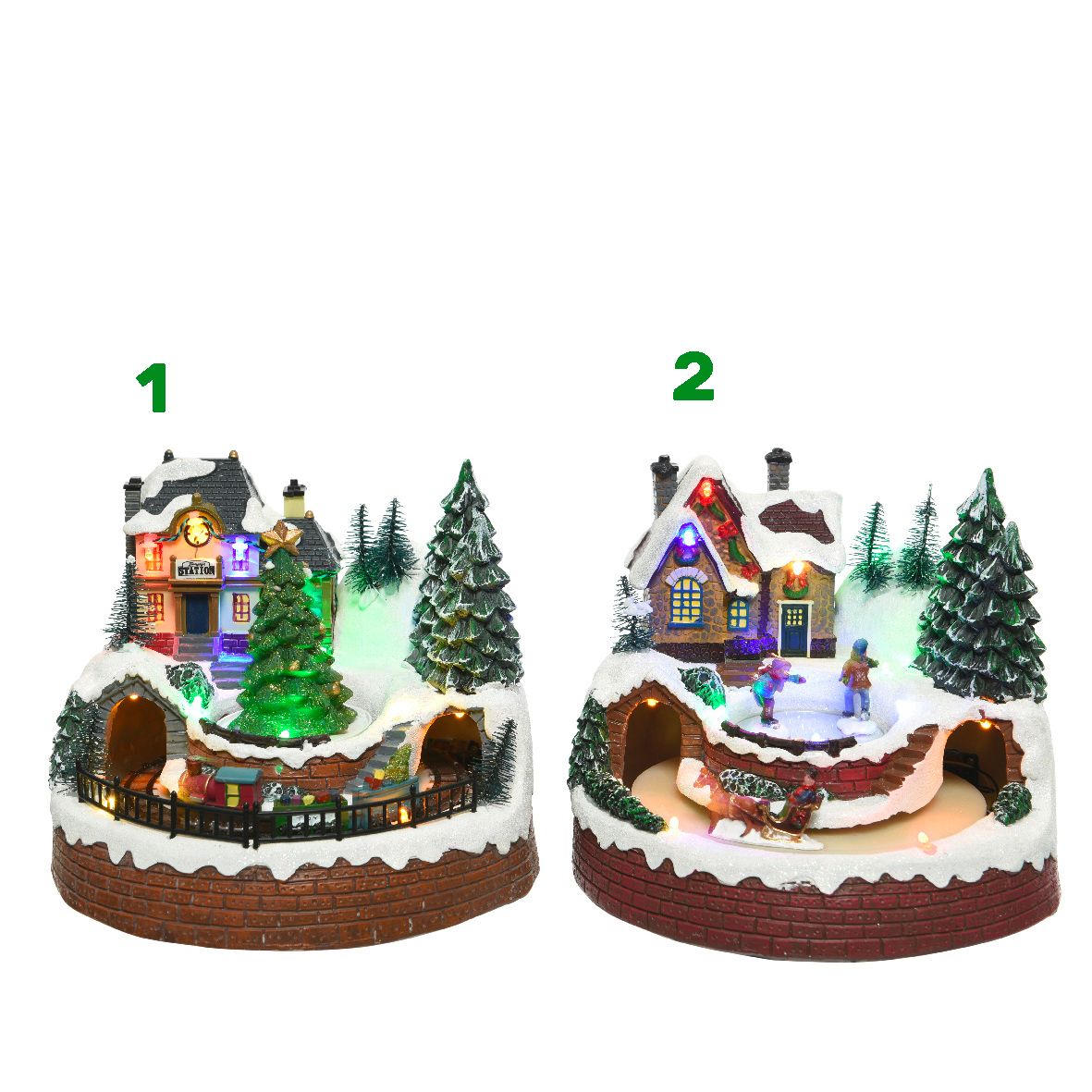 Villaggio natalizio LED 12 luci