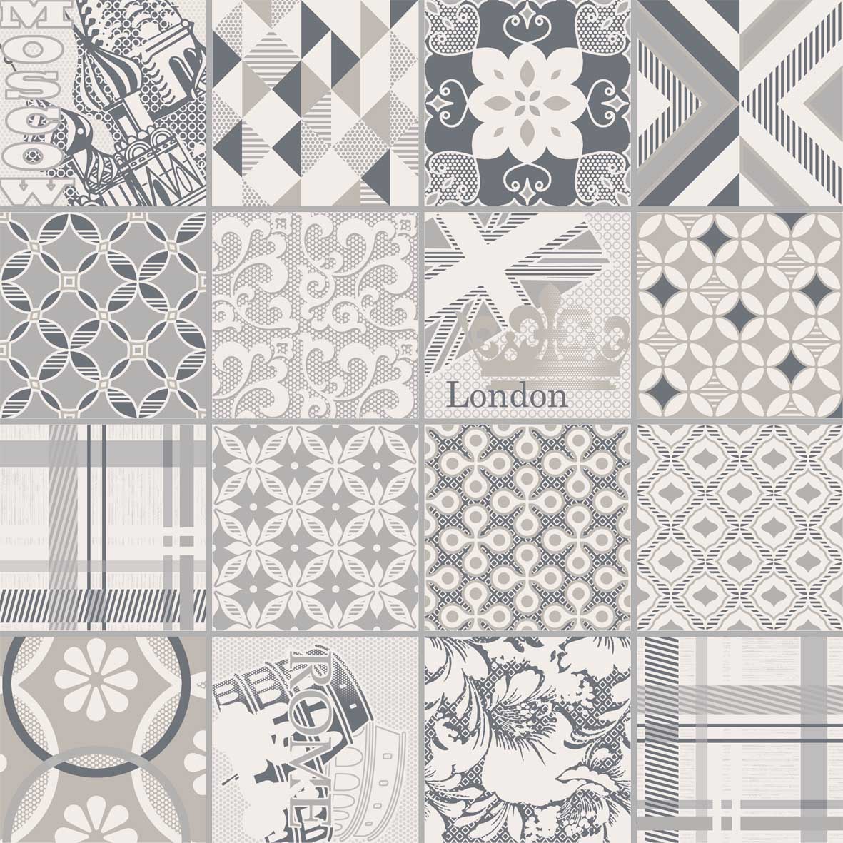 Mosaico City grigio 30x30 cm