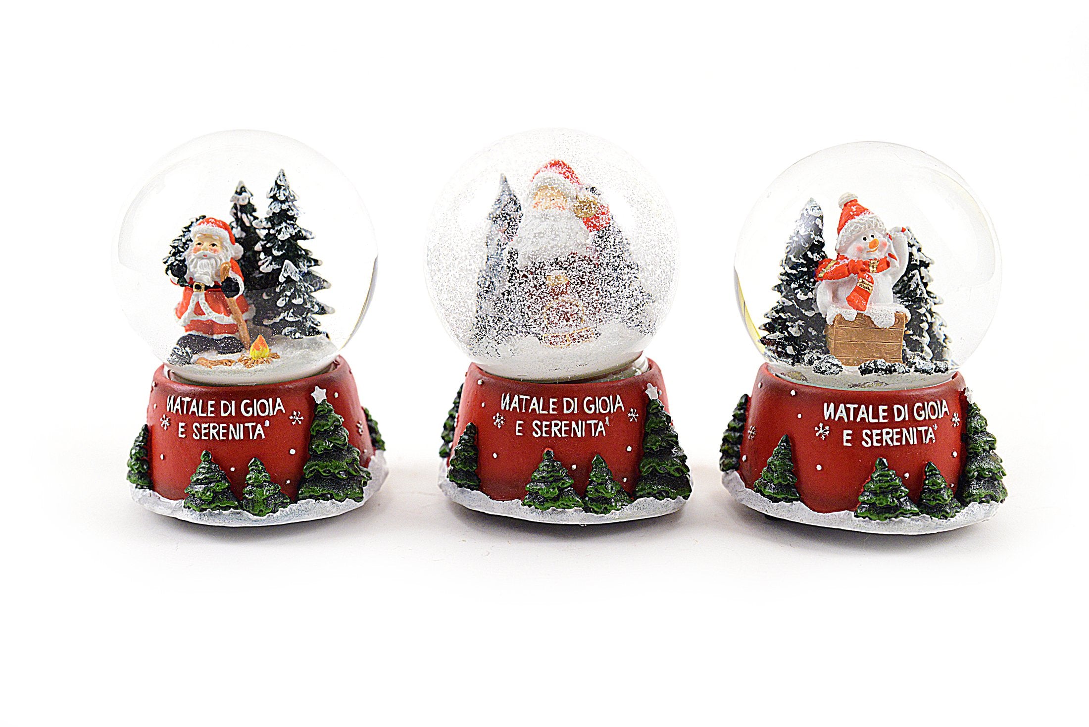 Carillon palla di neve in resina